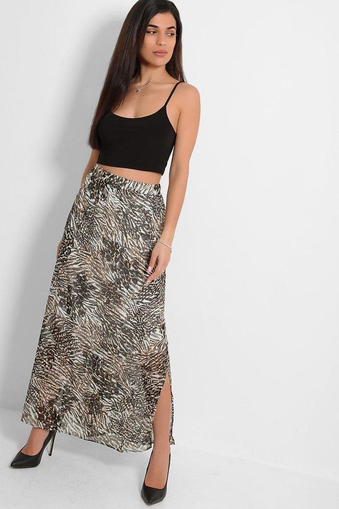 Animal print hotsell chiffon skirt