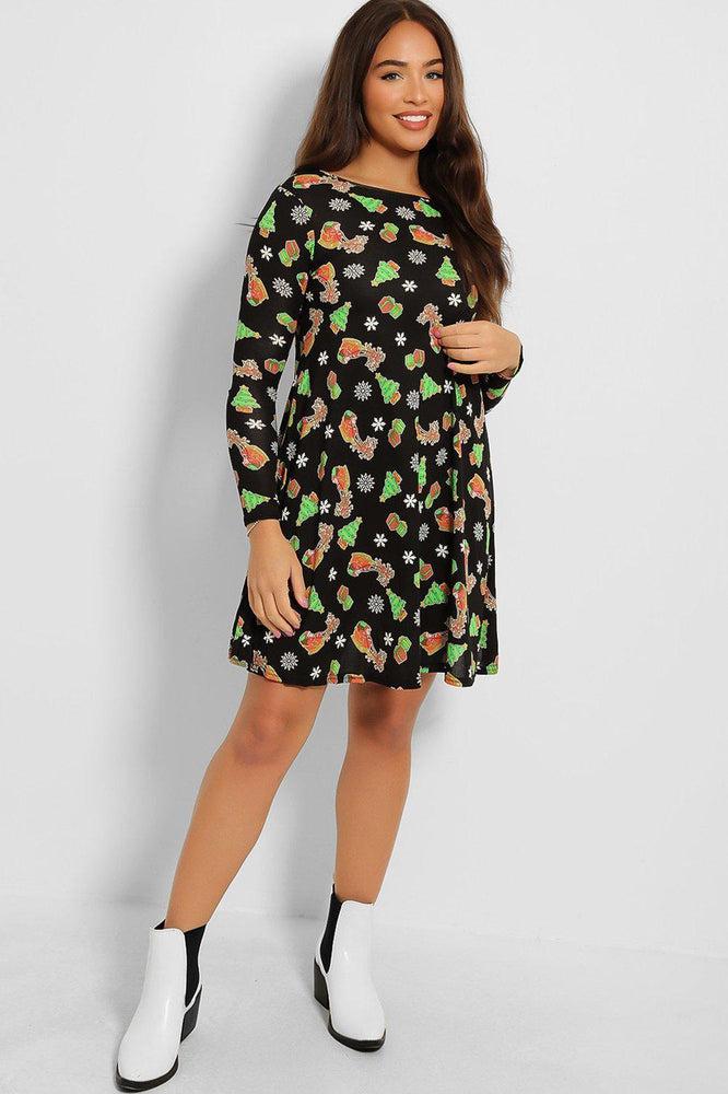 Christmas tree print on sale dress