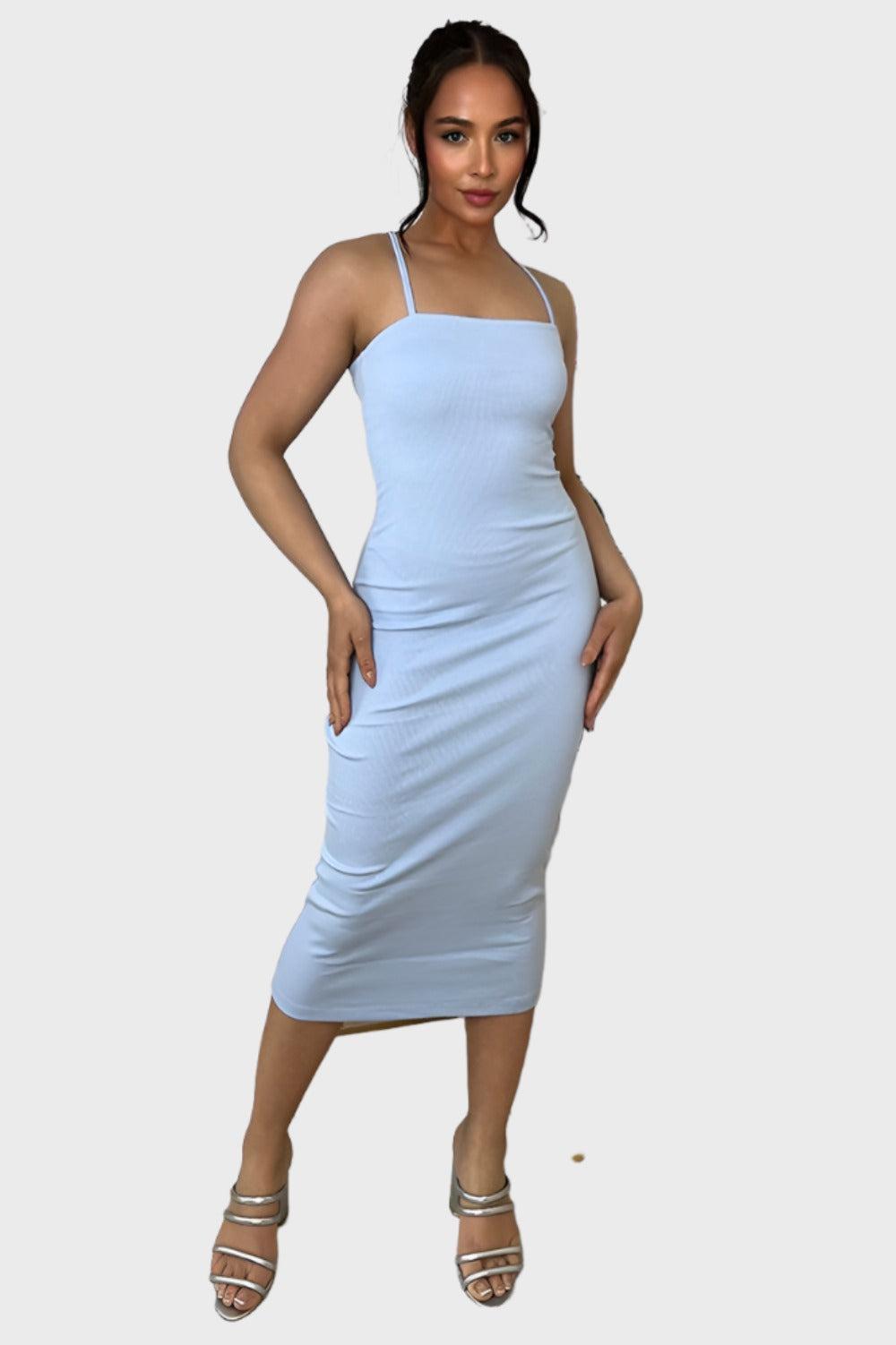 Midi dress with spaghetti strap hotsell