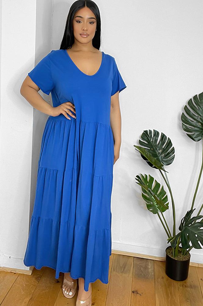 Royal blue shop summer maxi dress