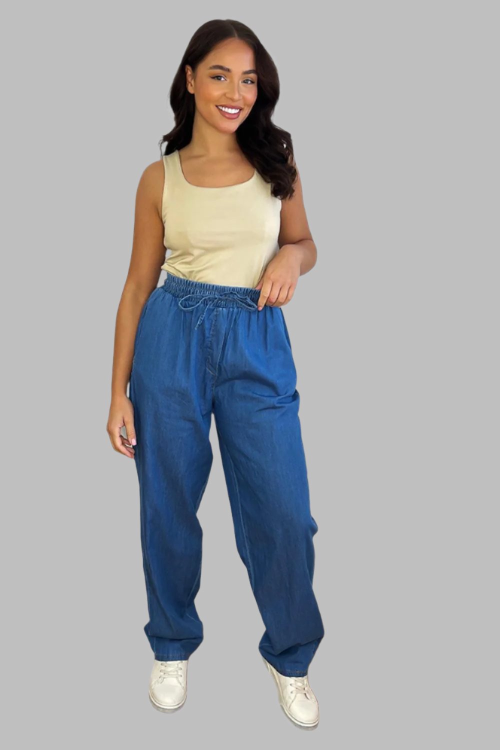 Lightweight wide leg jeans sale