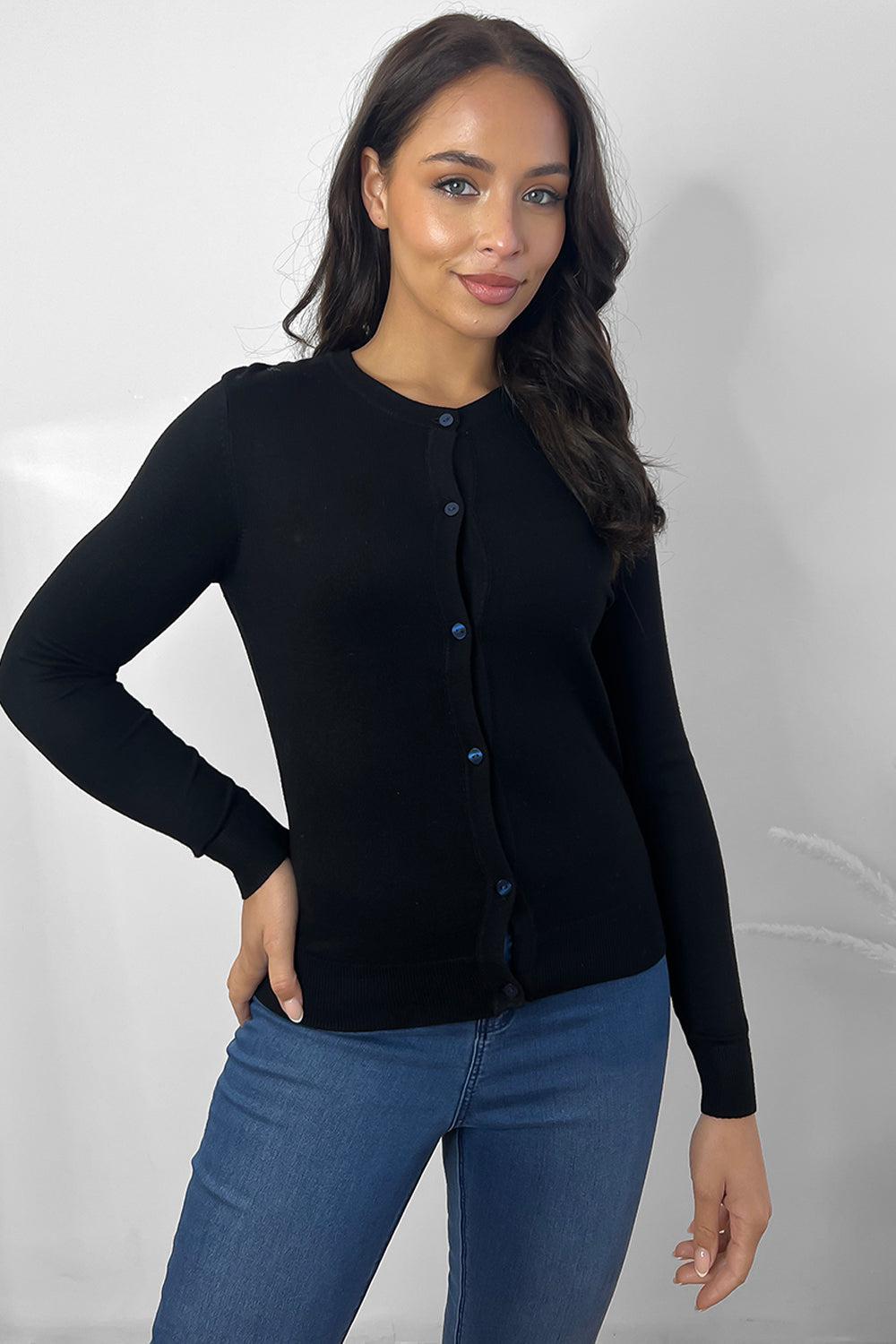 Round neck clearance cardigan