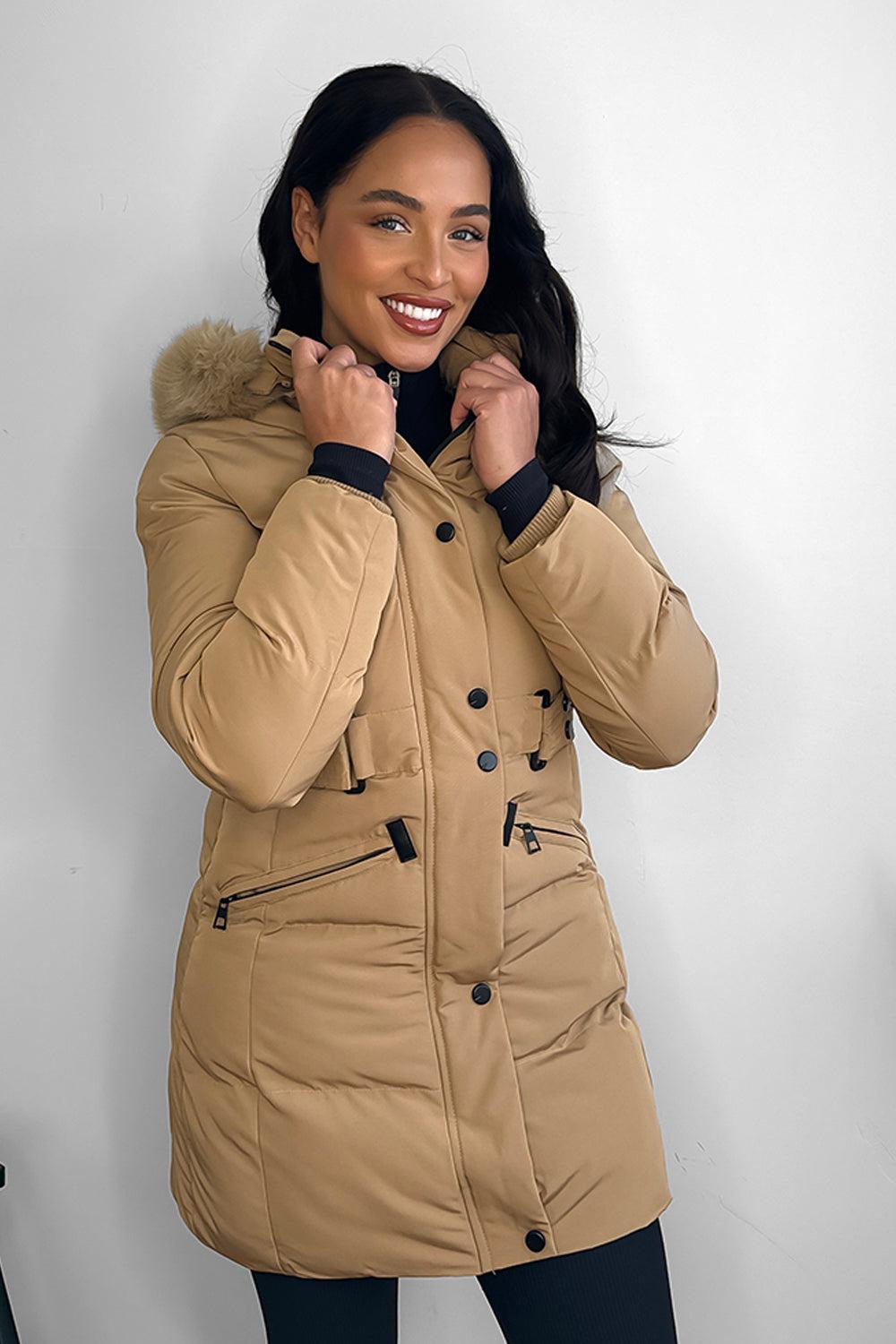 Camel sale puffer coat