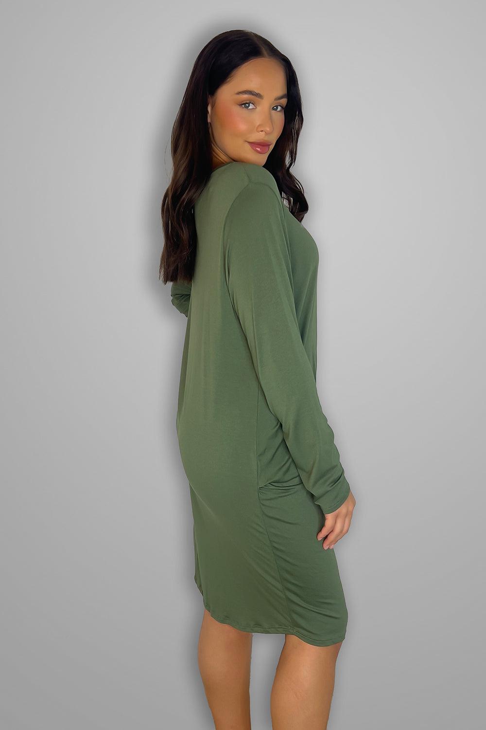 Twisted to Side Lightweight Jersey Dress