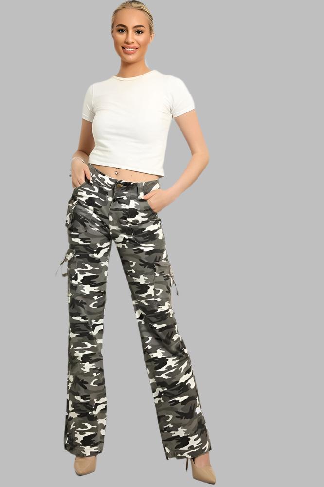 Camo best sale print trousers