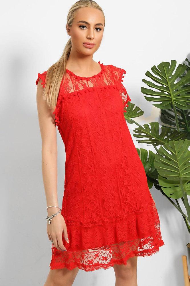 Red lace sale summer dress