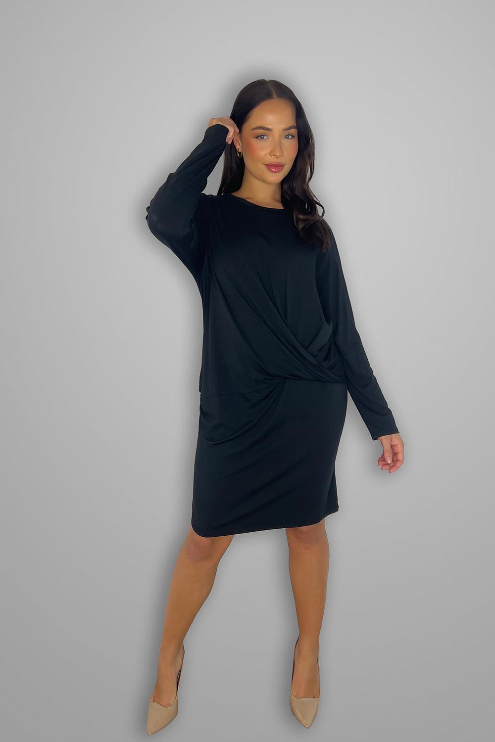 Twisted to Side Lightweight Jersey Dress