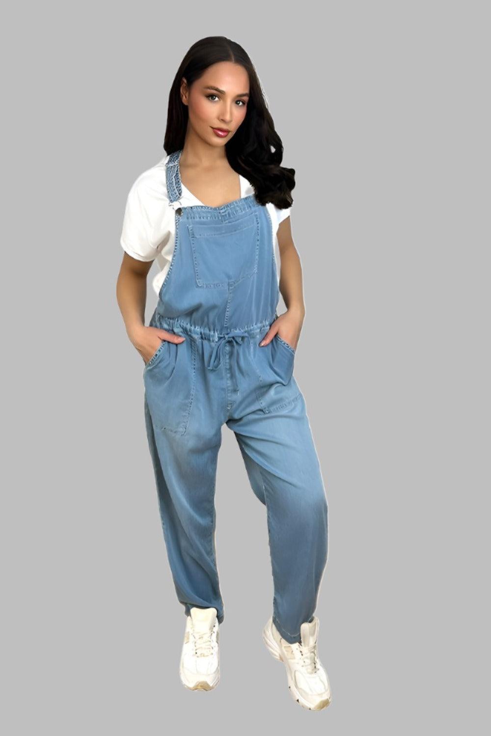 Drawstring overalls sales