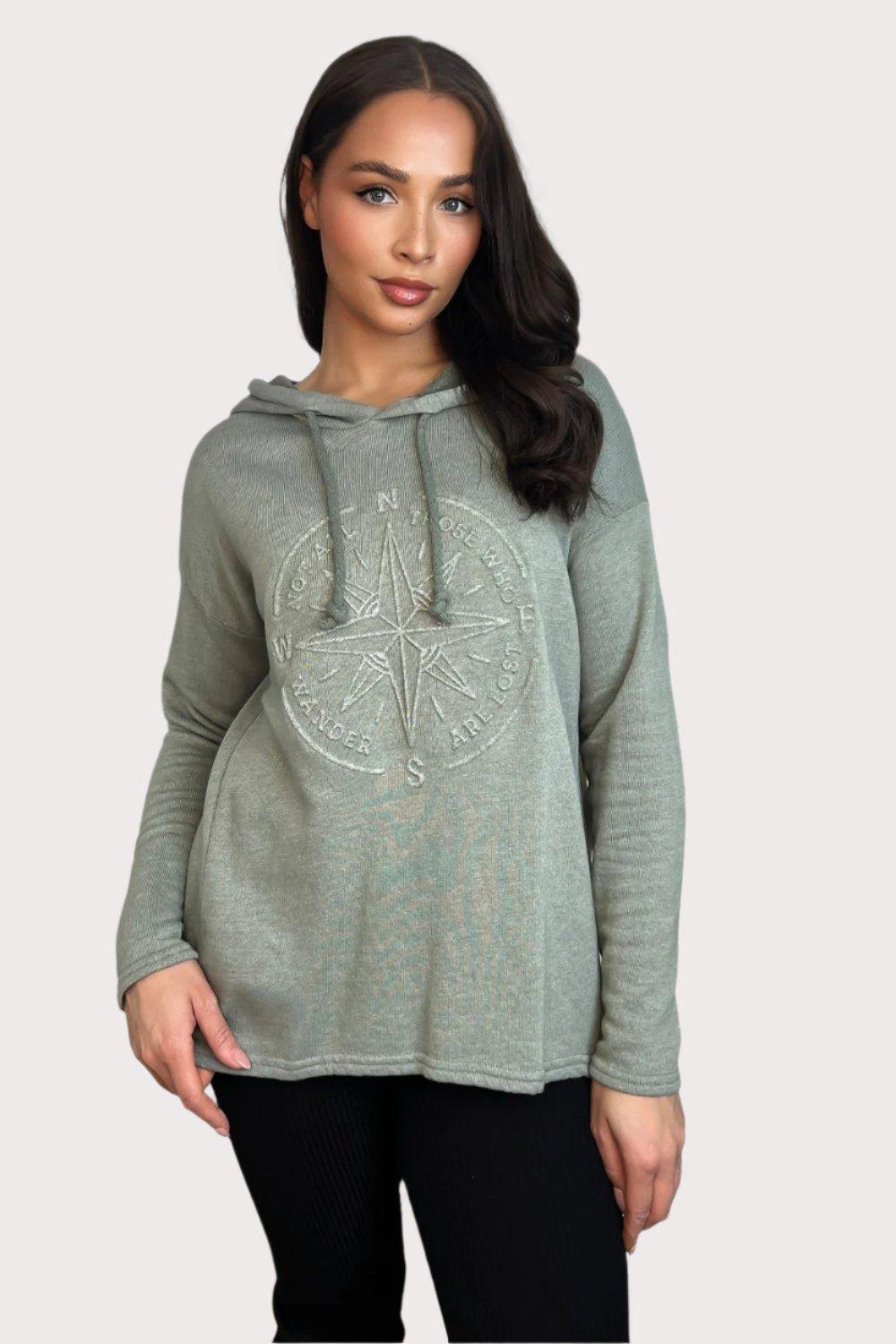 Cotton Blend Embossed Design Hoodie-SinglePrice