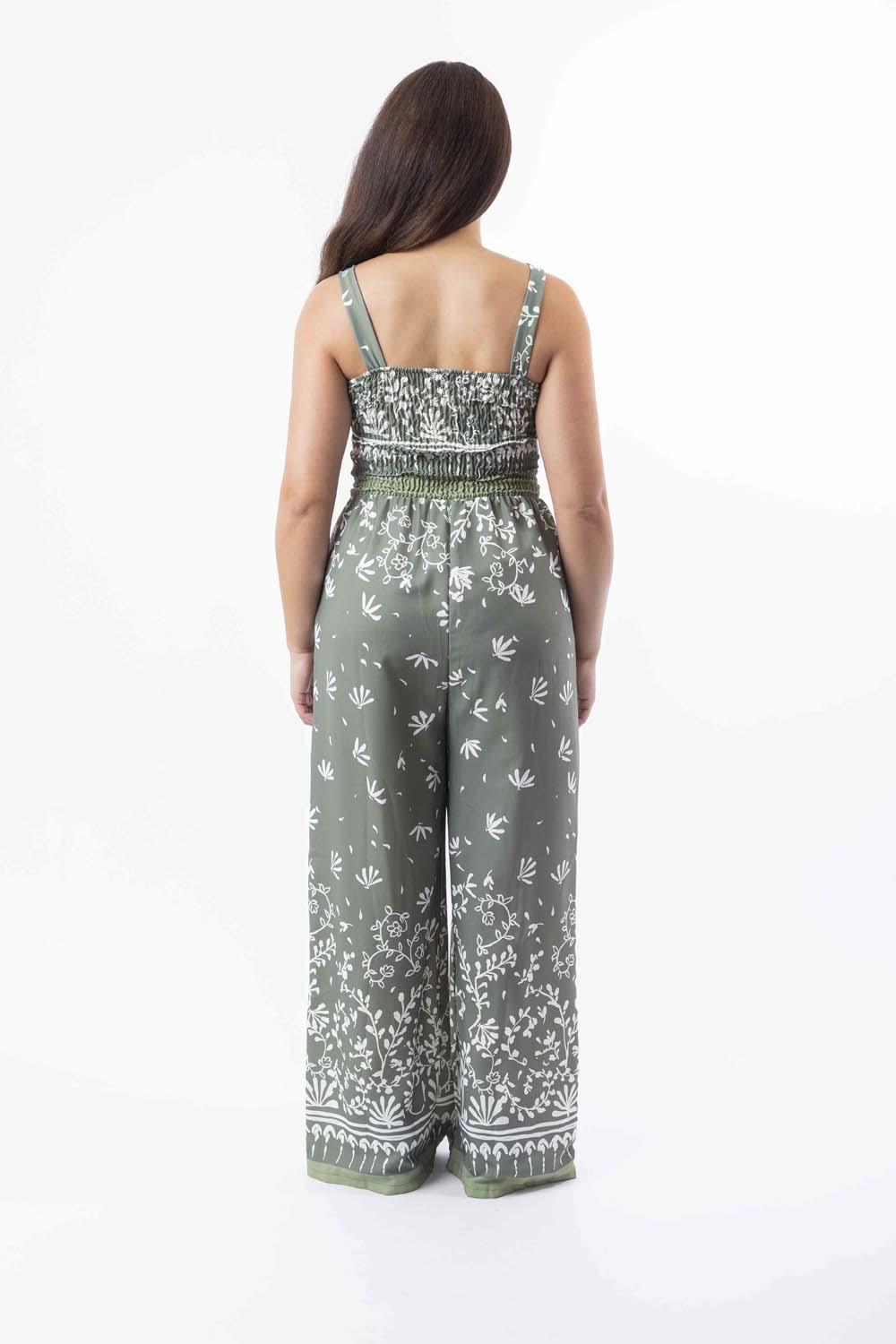 Strappy Wide Leg Printed Elegant Summer Jumpsuit