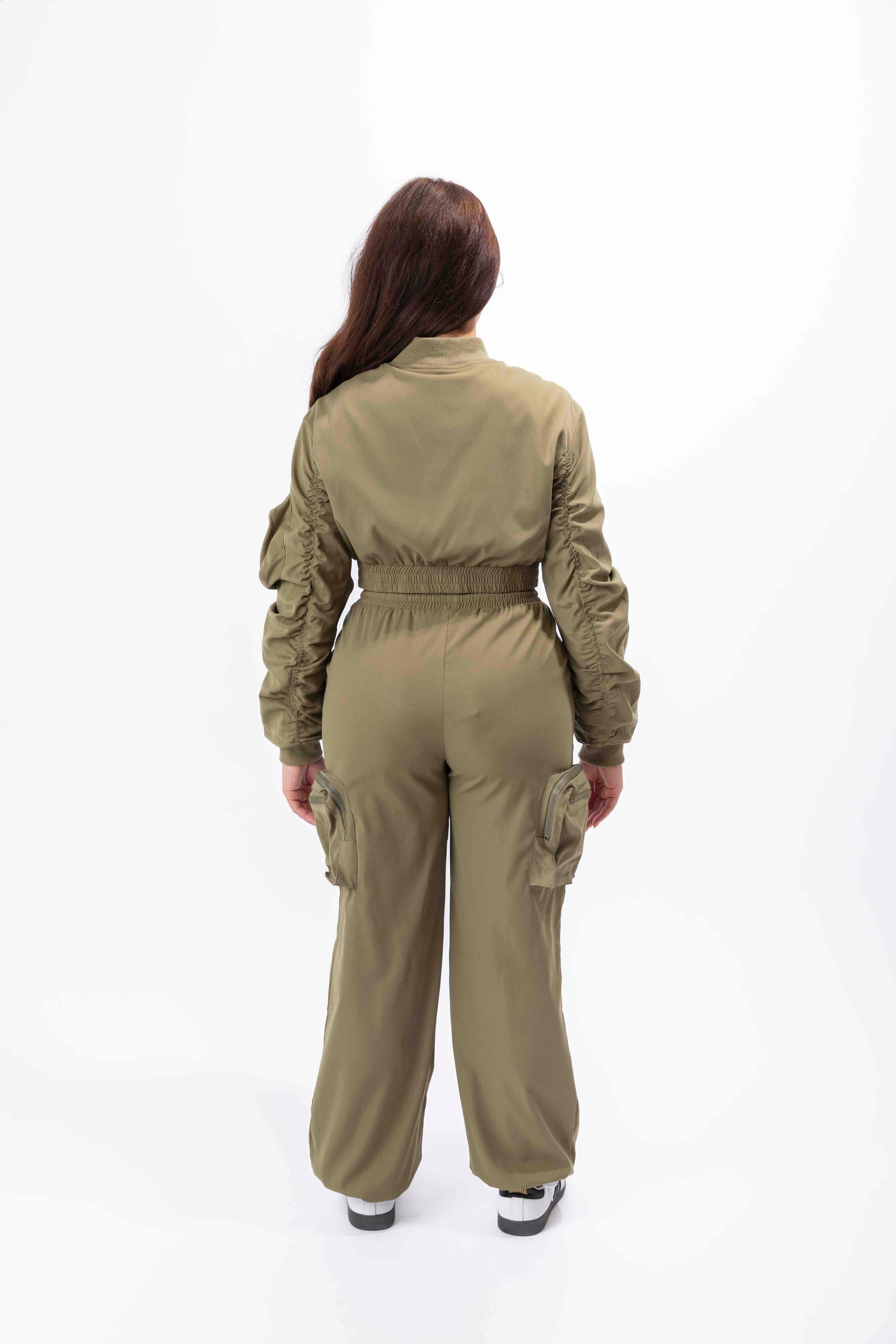 Lightweight Cargo Trousers And Bomber Jacket Set