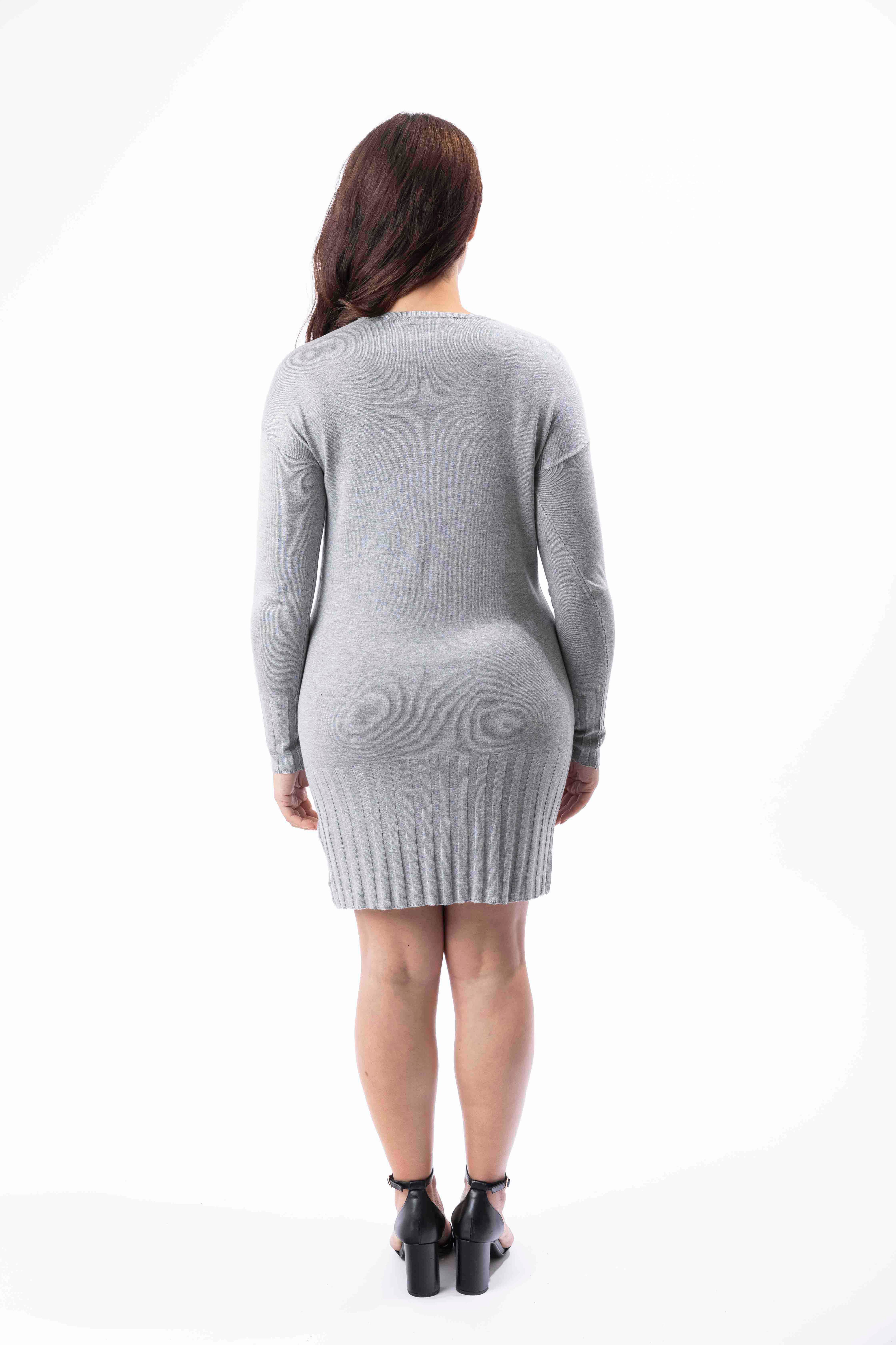 Thin Viscose Blend Knitted Jumper Dress