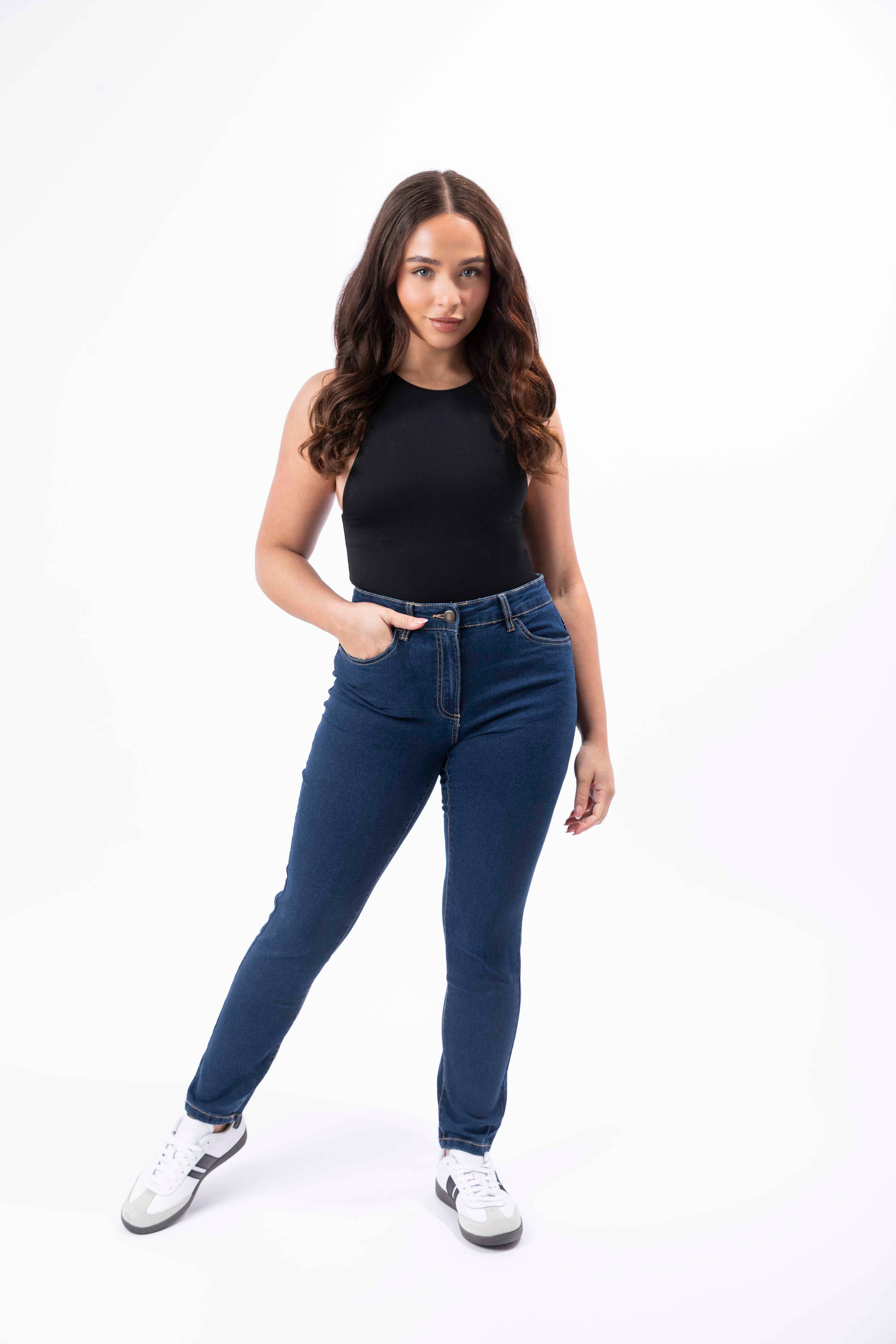 Midrise Waist Slim Fit Denim Jeans-SinglePrice