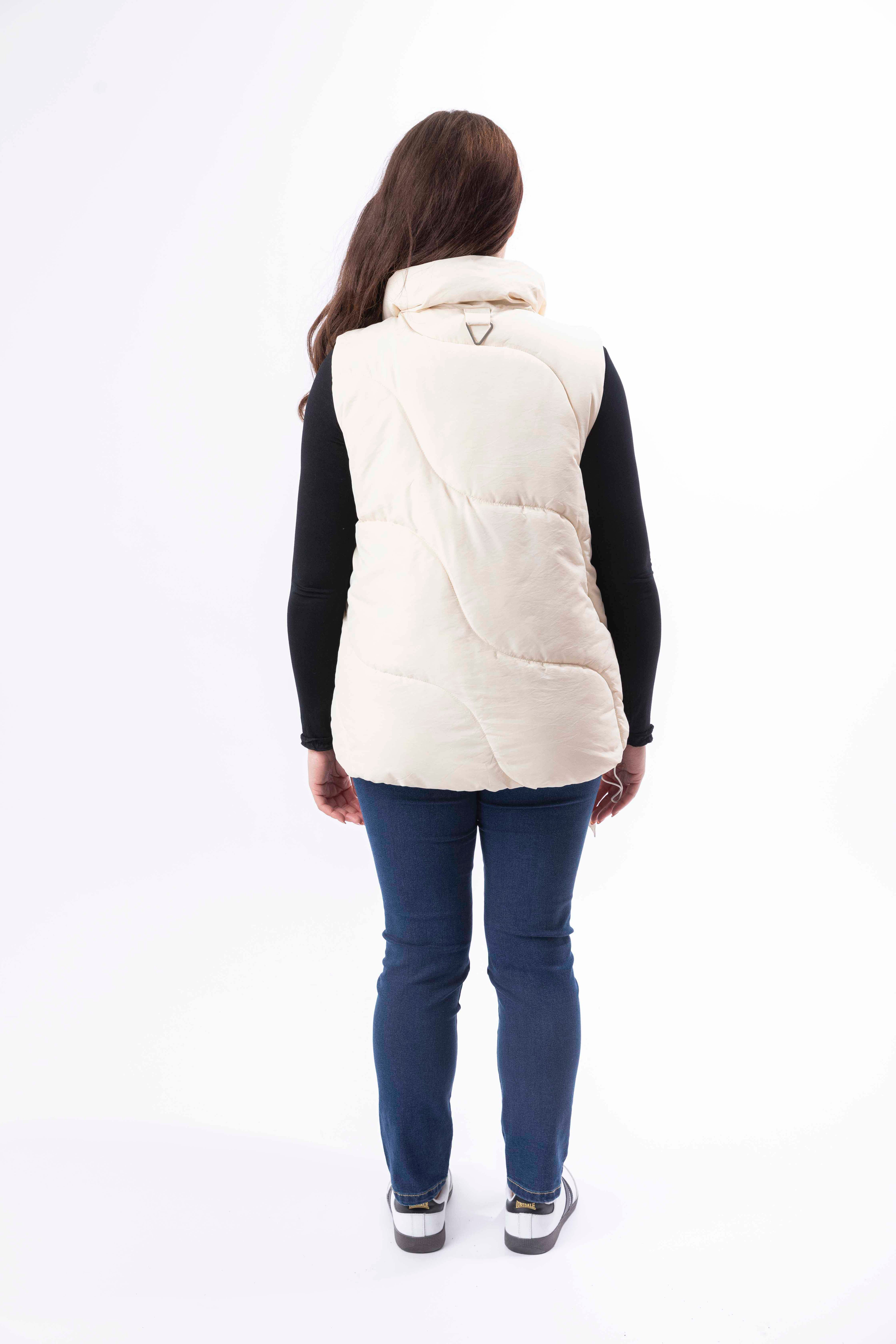 Lightly Padded Drawstring Waistcoat