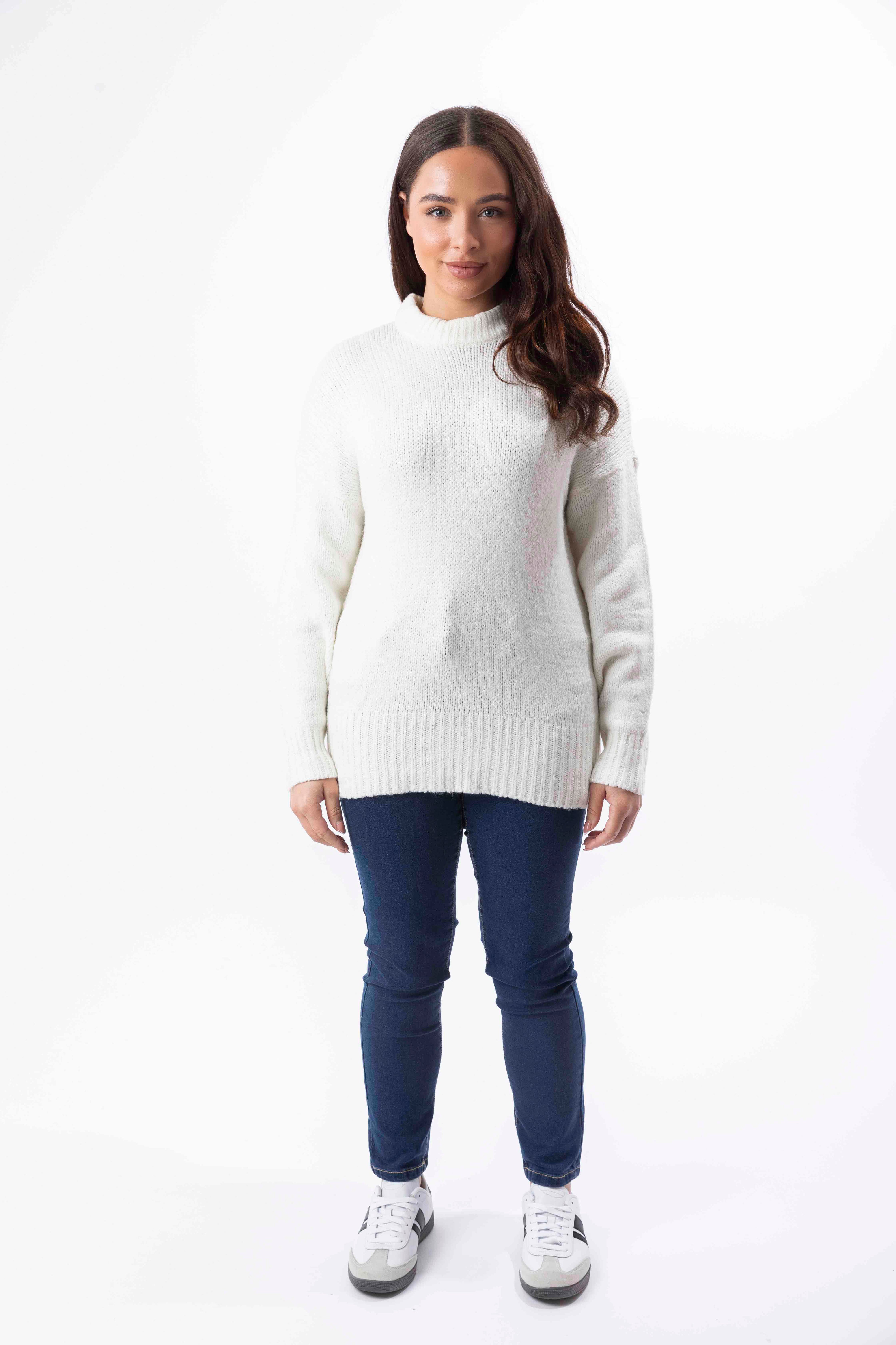 Knitted Casual Longline Jumper