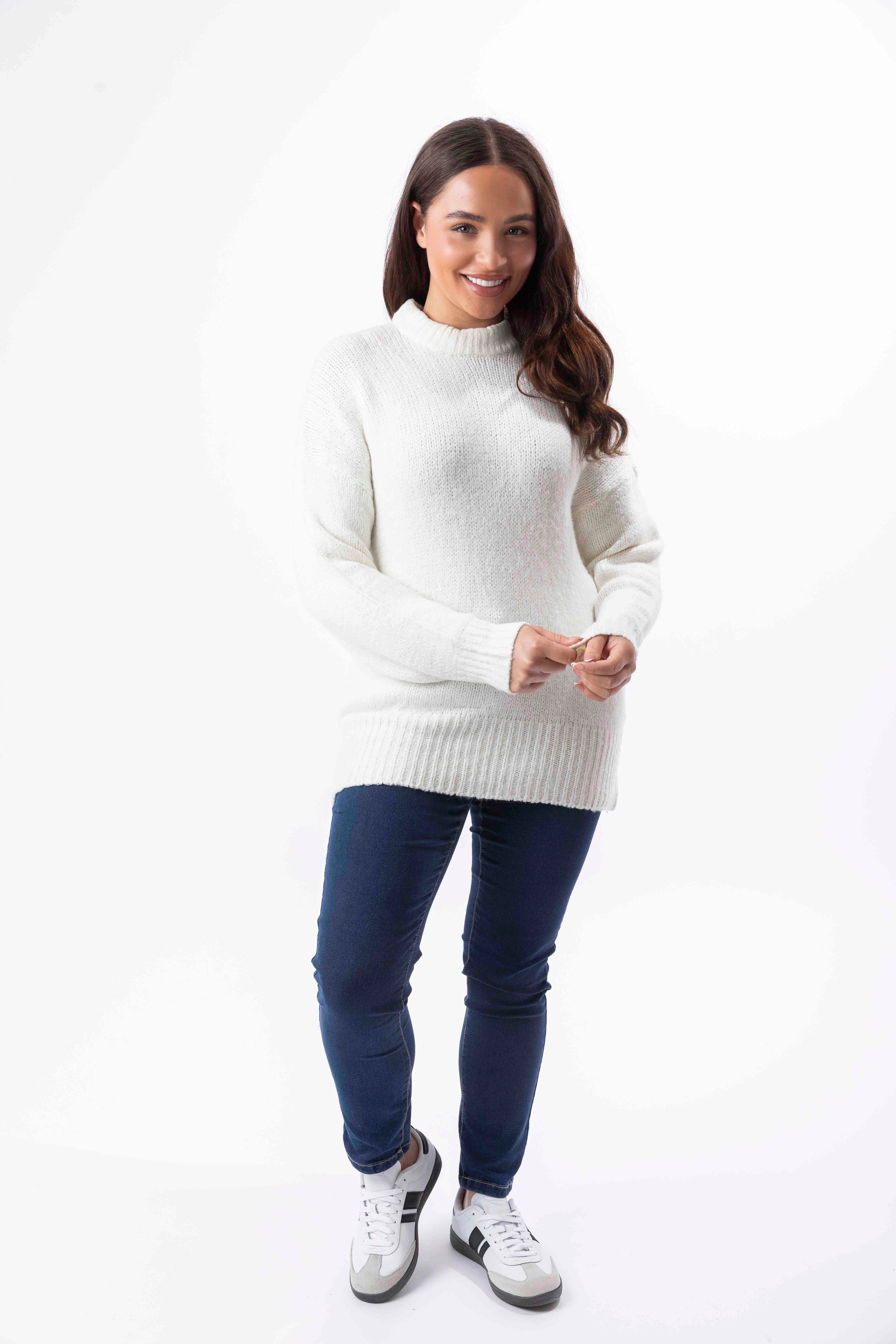 Knitted Casual Longline Jumper