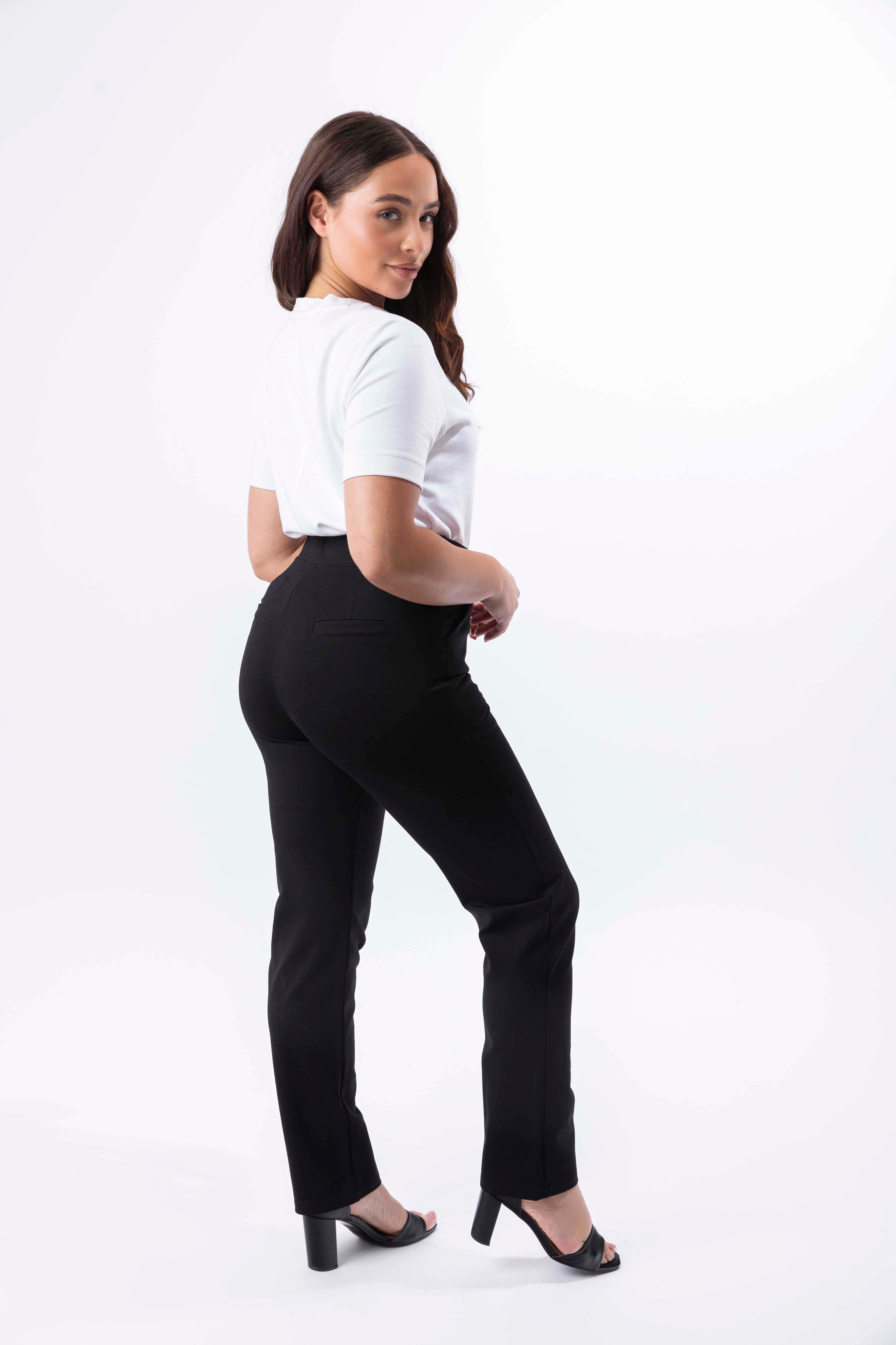 Classic Black Cotton Blend Jeggings