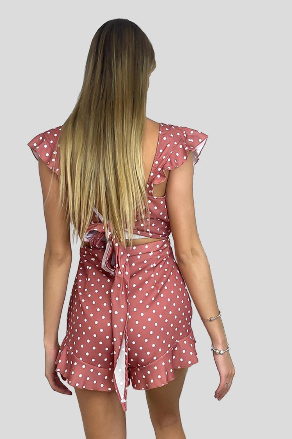 Pink polka cheap dot playsuit