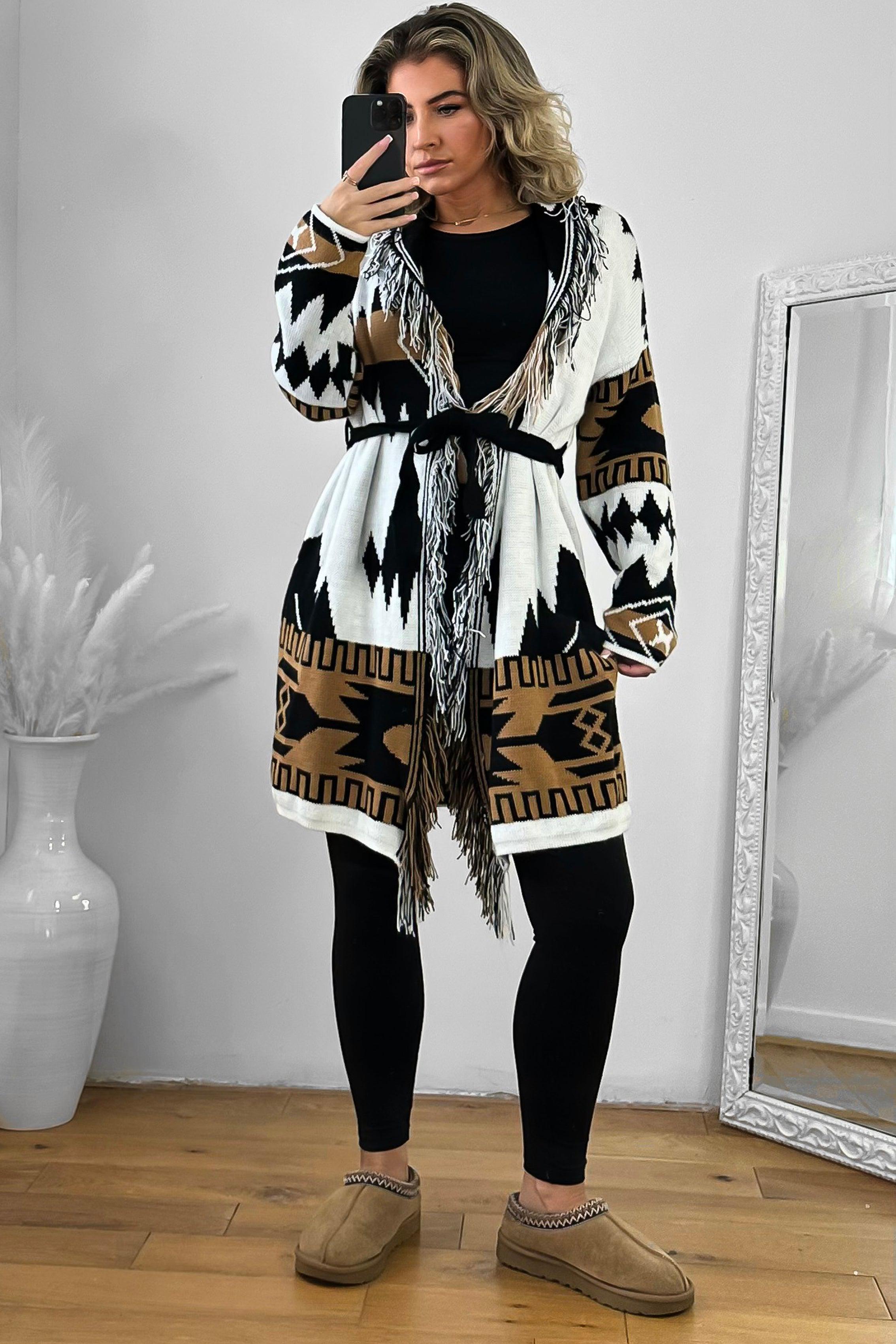 Native hotsell print cardigan