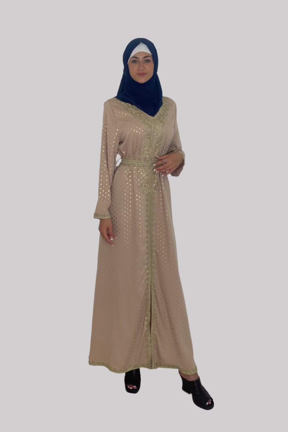 Embroidered Moroccan Style Traditional Celebration Dress