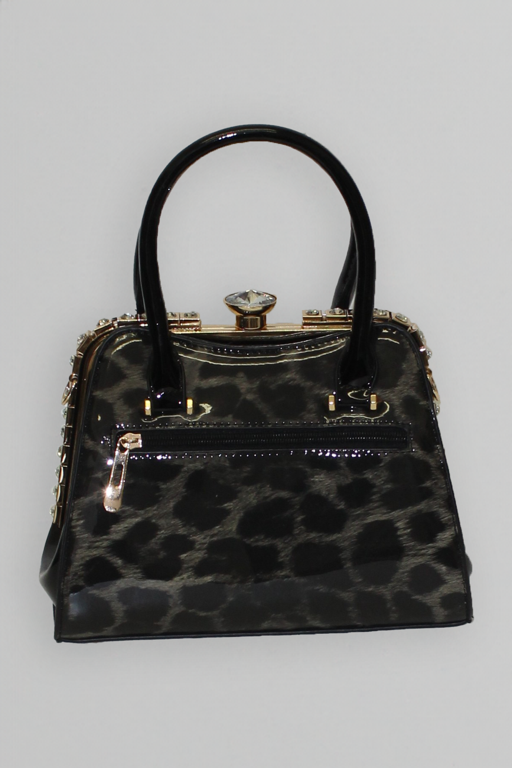 Diamond Leopard Print Handbag