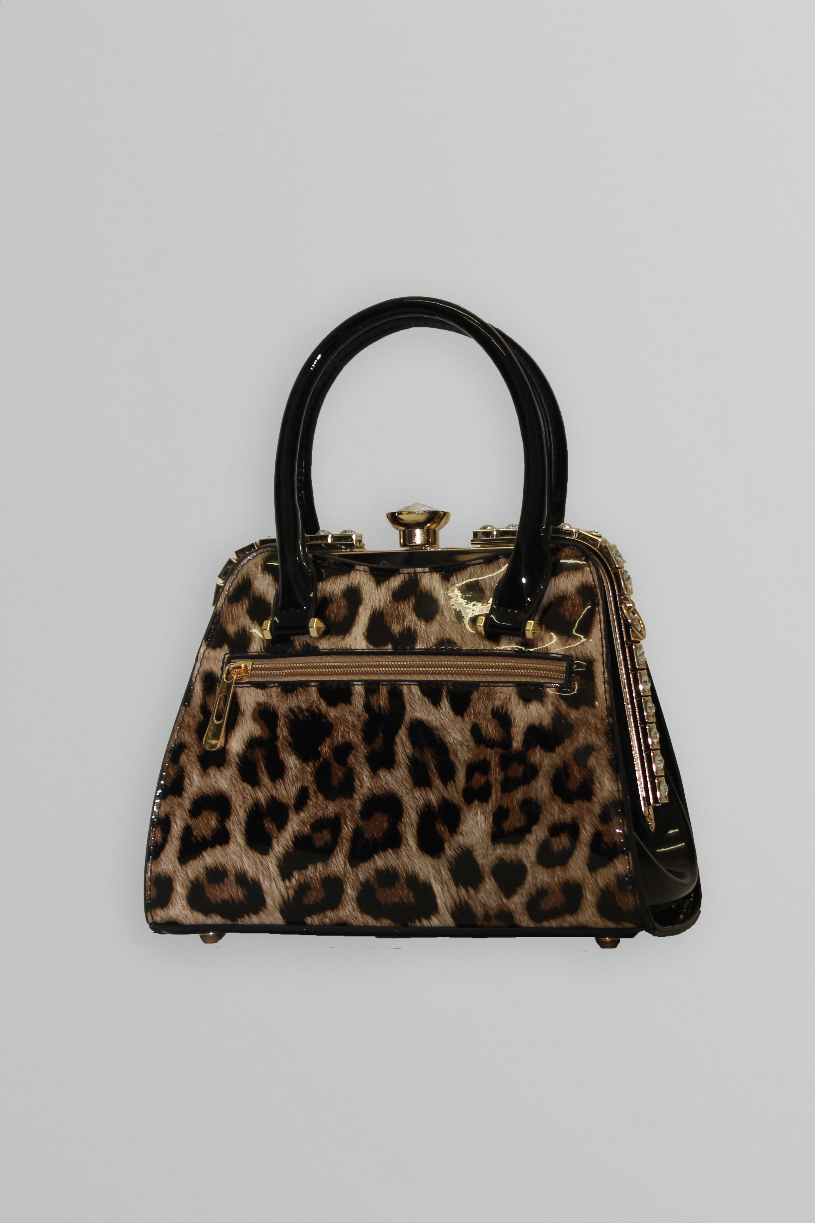 Diamond Leopard Print Handbag