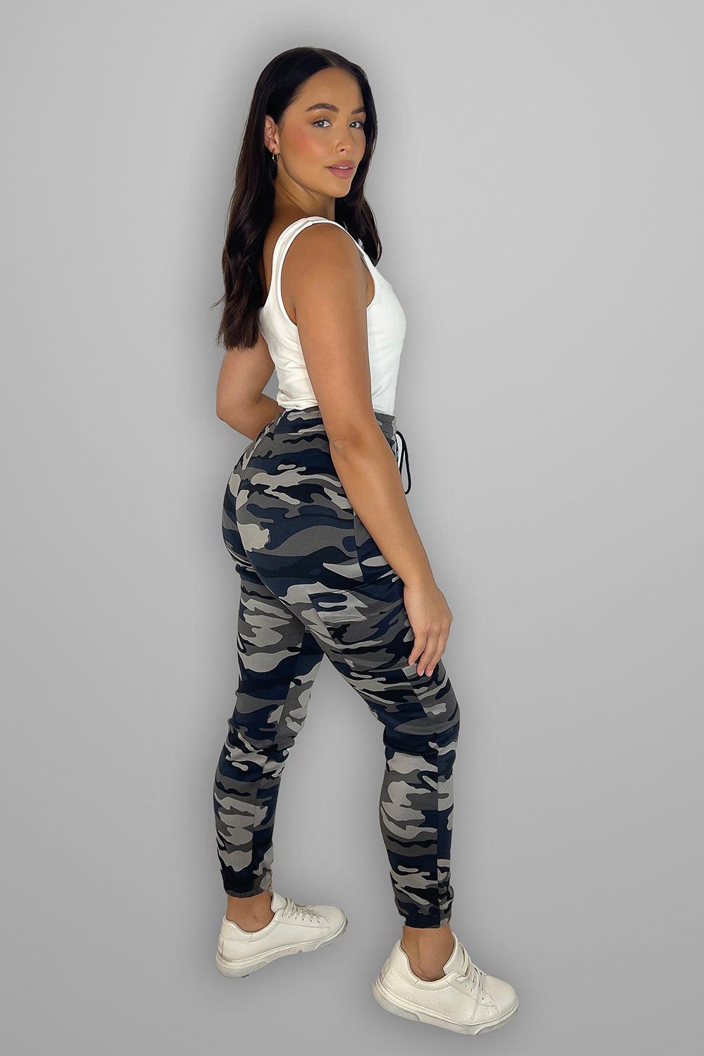 Camouflage Print Cargo Joggers-SinglePrice