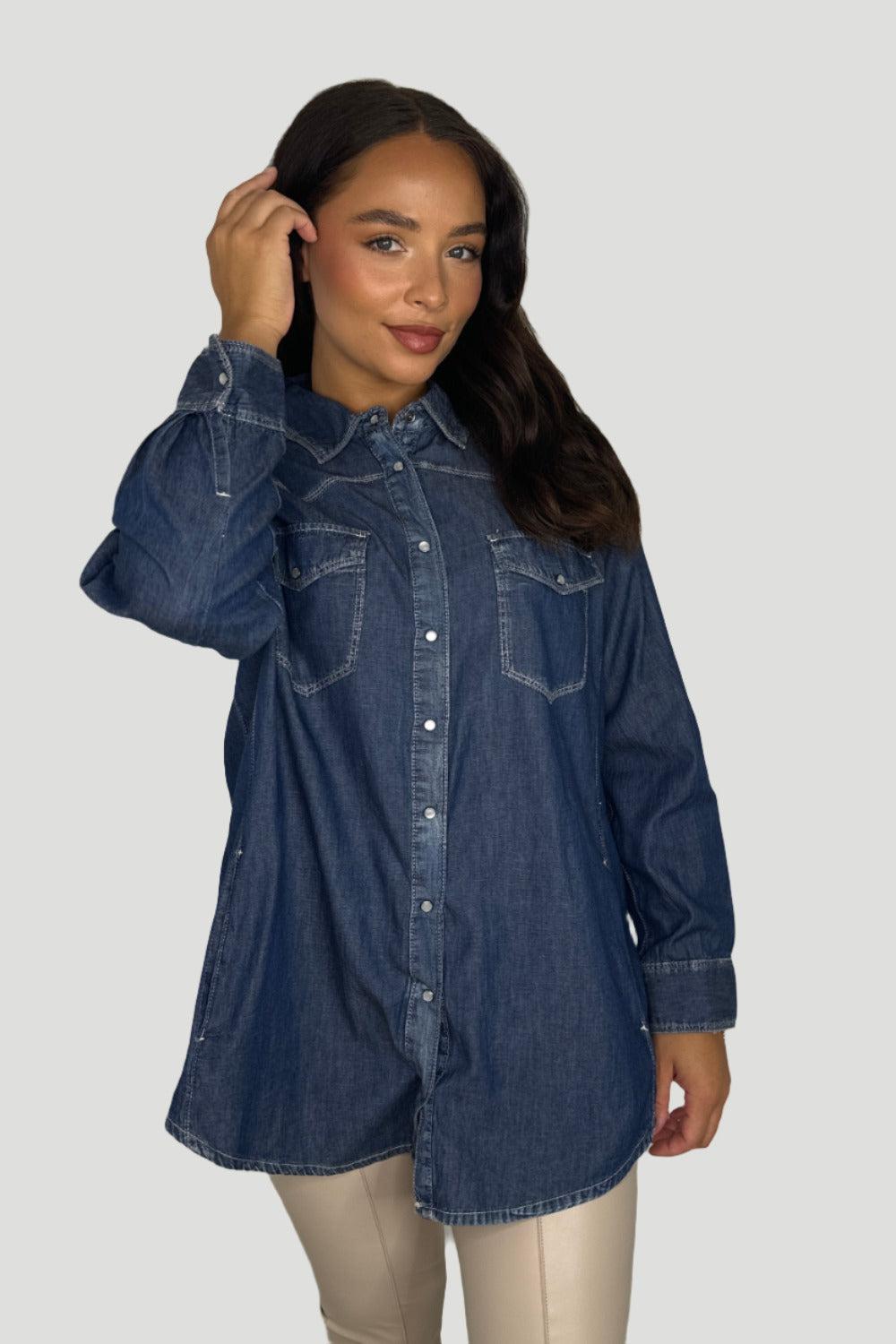 Vintage Indigo Classic Denim Shirt-SinglePrice