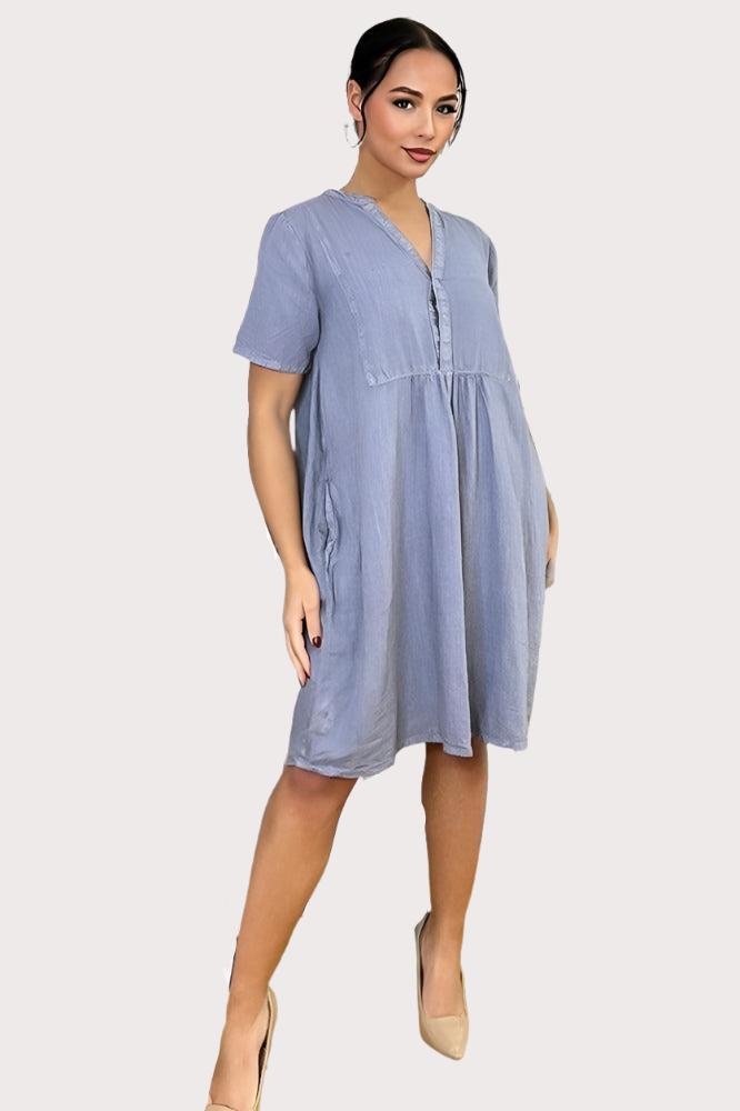 Linen blend outlet shift dress