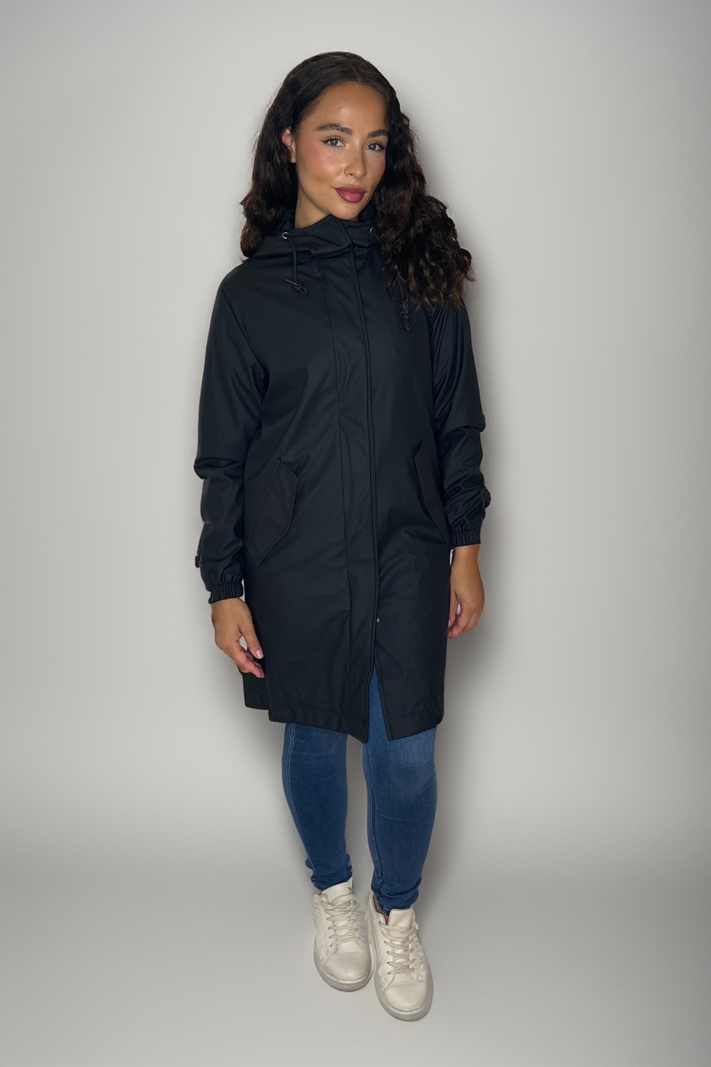 Water Proof Hooded Knee Length Raincoat-SinglePrice