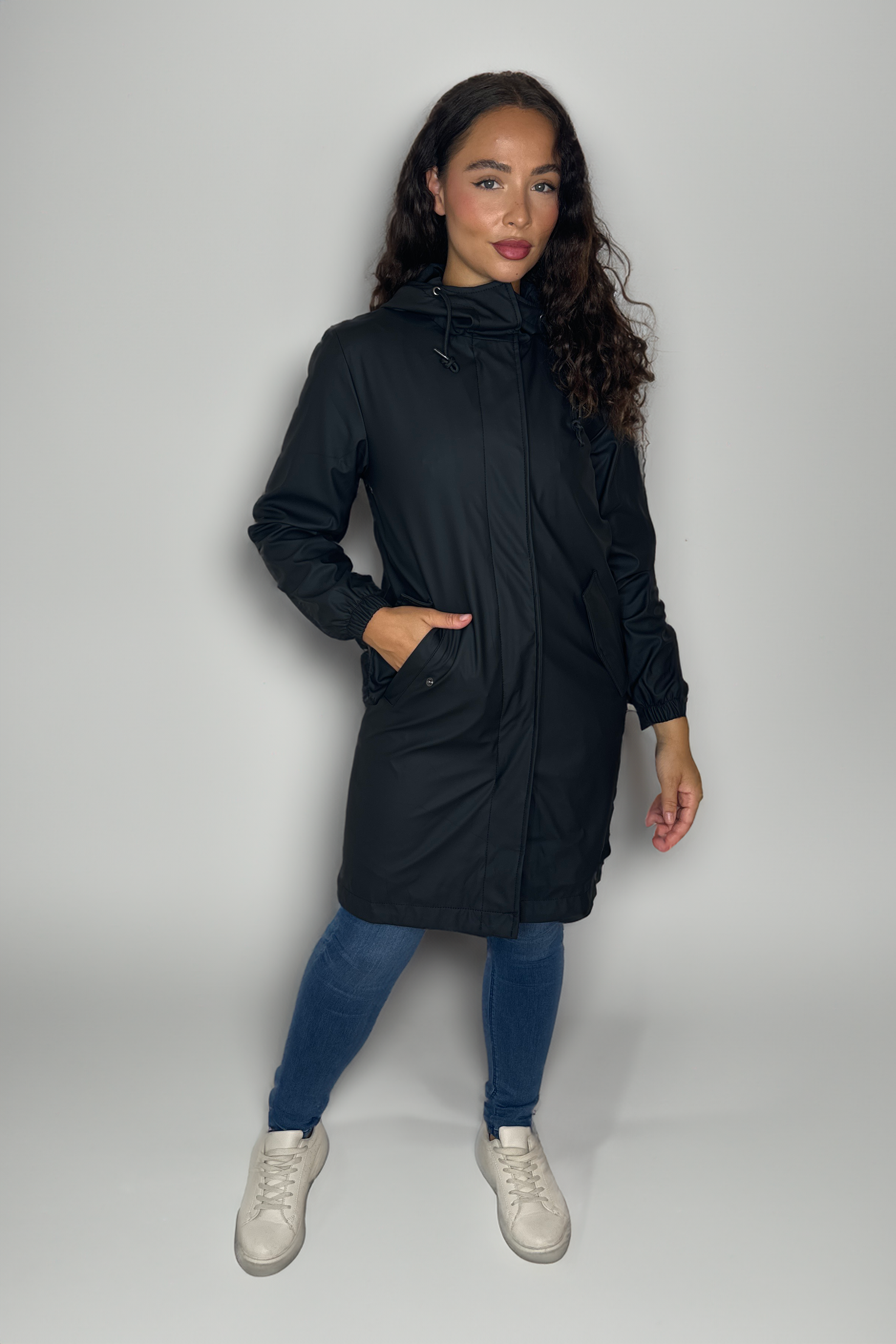 Water Proof Hooded Knee Length Raincoat-SinglePrice