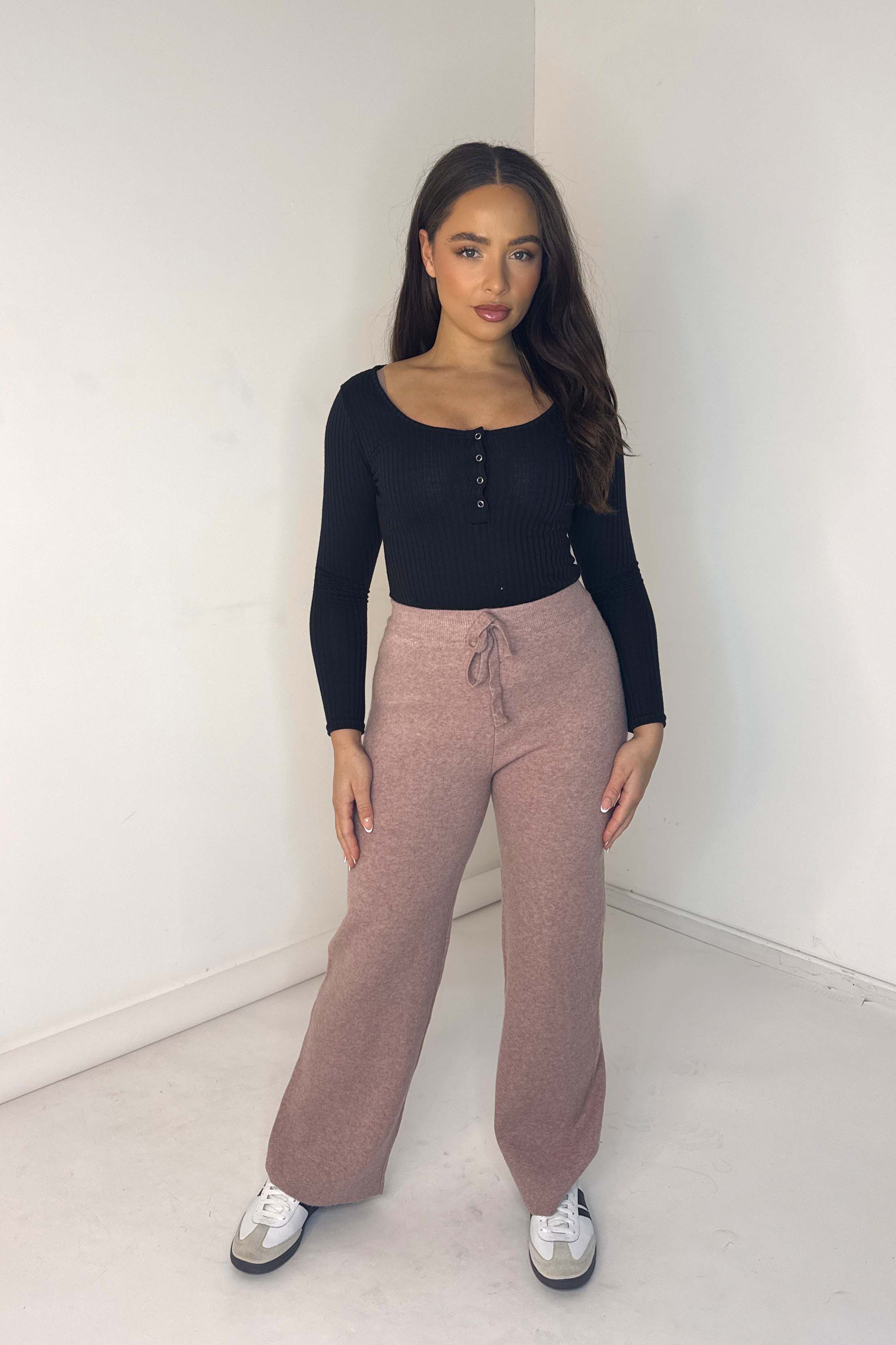 Wide Leg Knitted Trousers