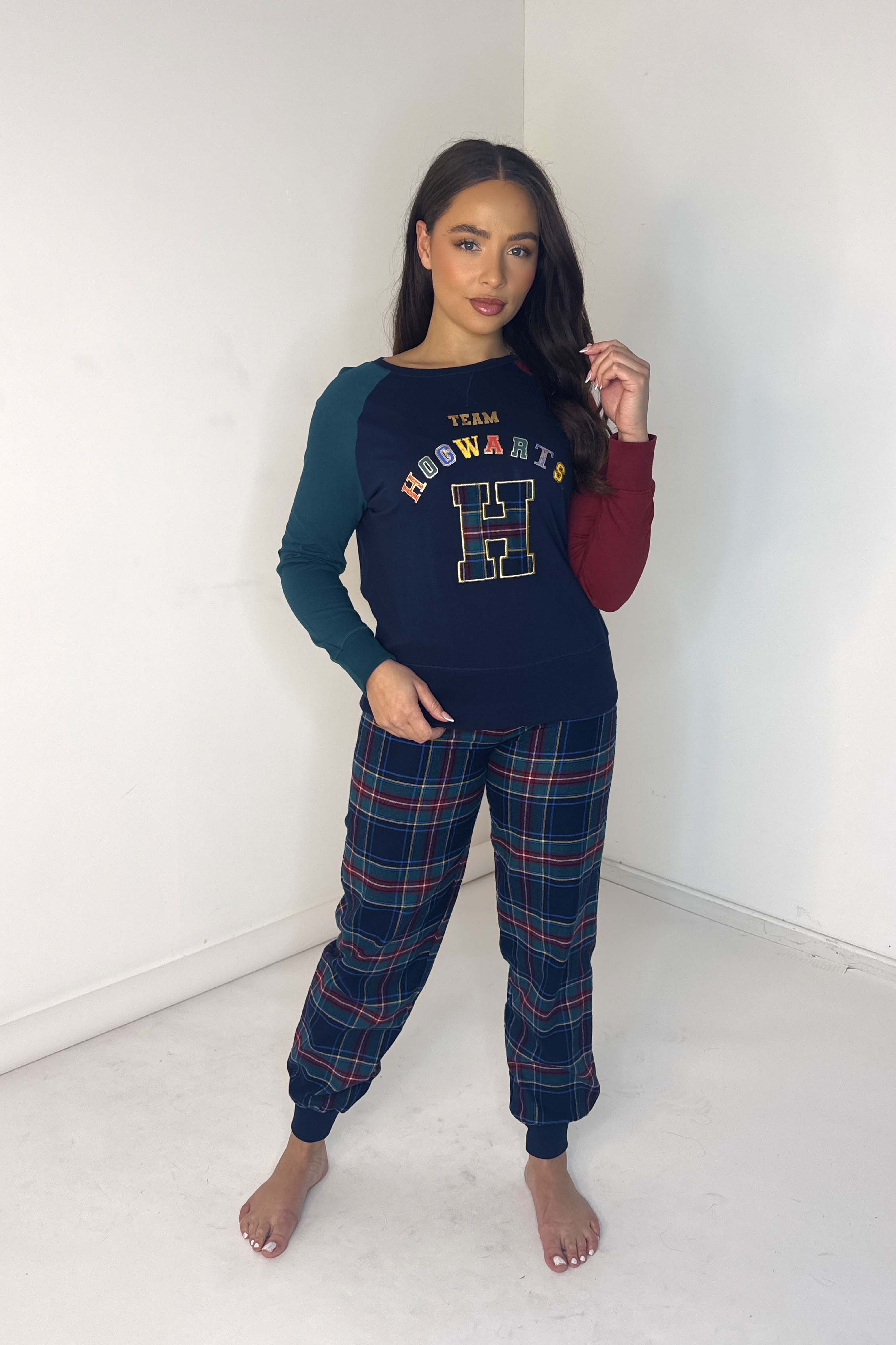 Colour Block Tartan Pattern Pajama Set