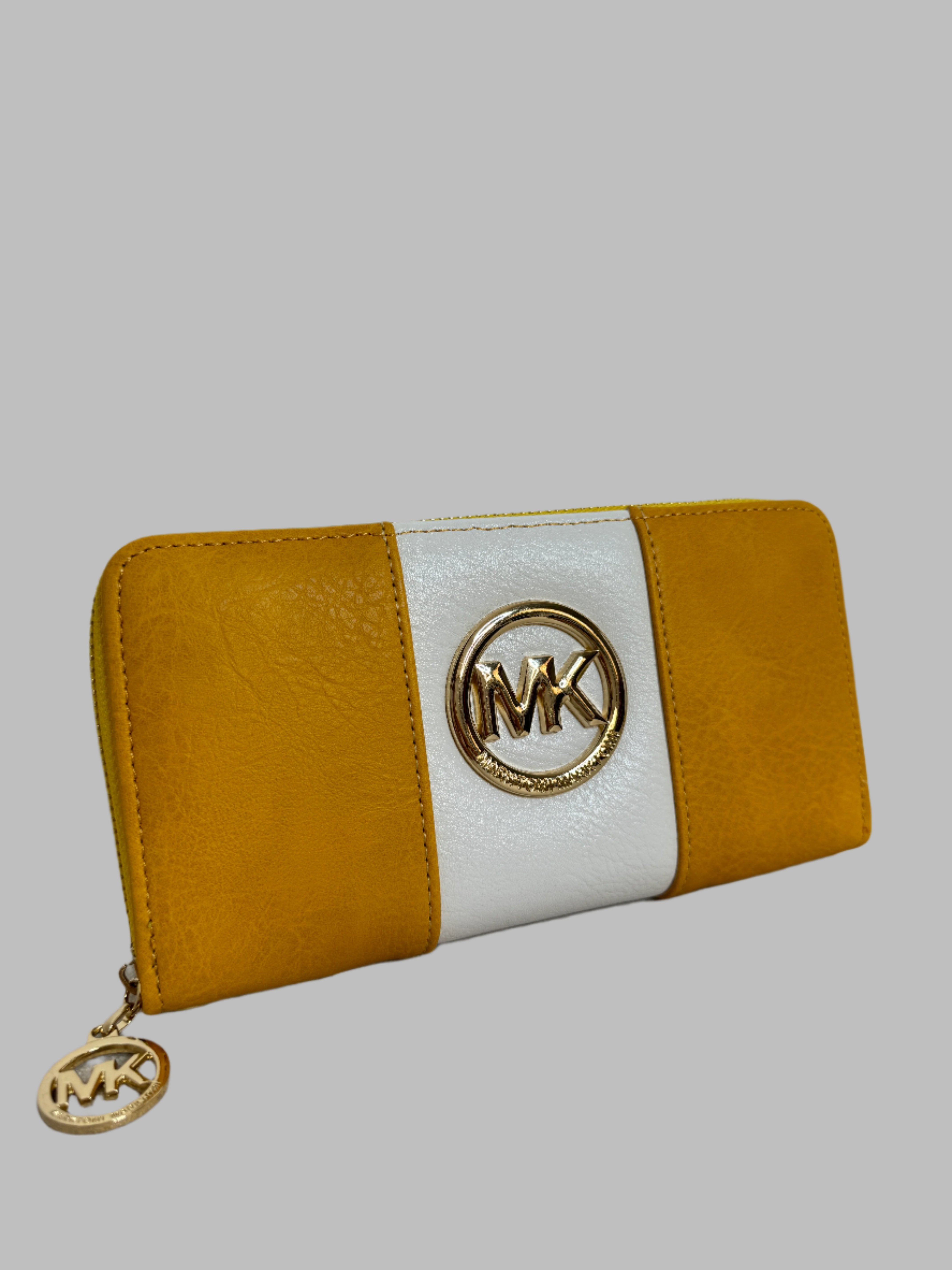 Contrast Colour Block Zip Around Medium Wallet-SinglePrice