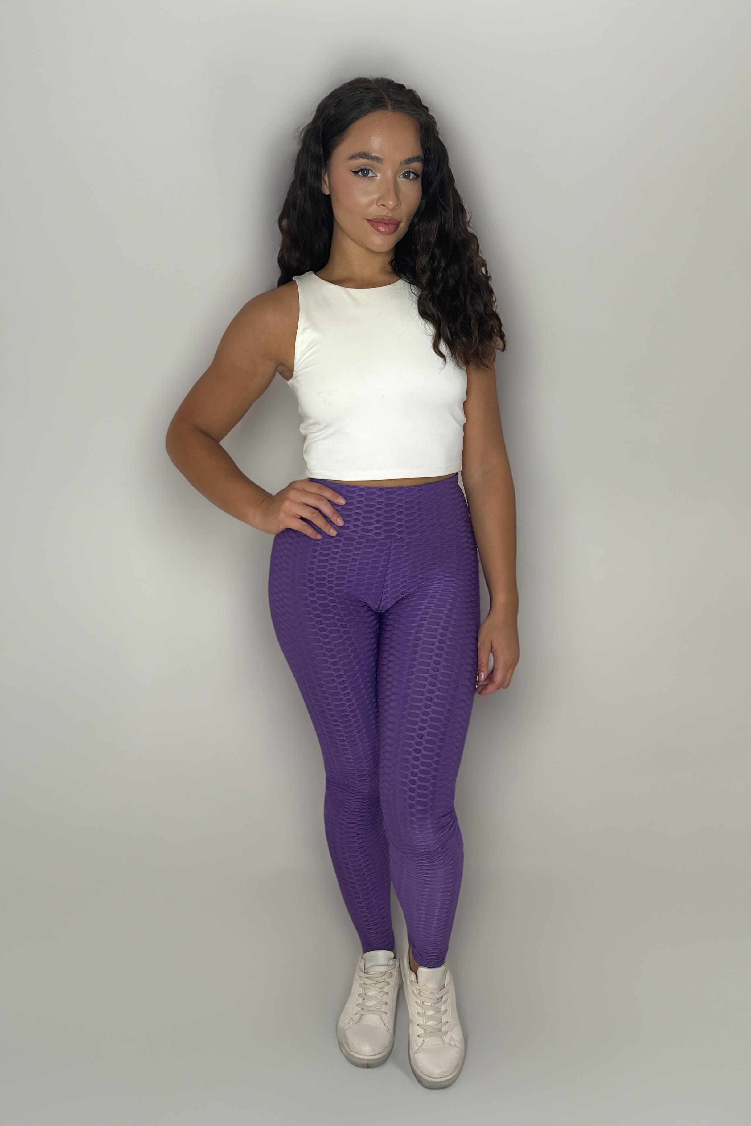 Ruched Textured Stretchty Leggings