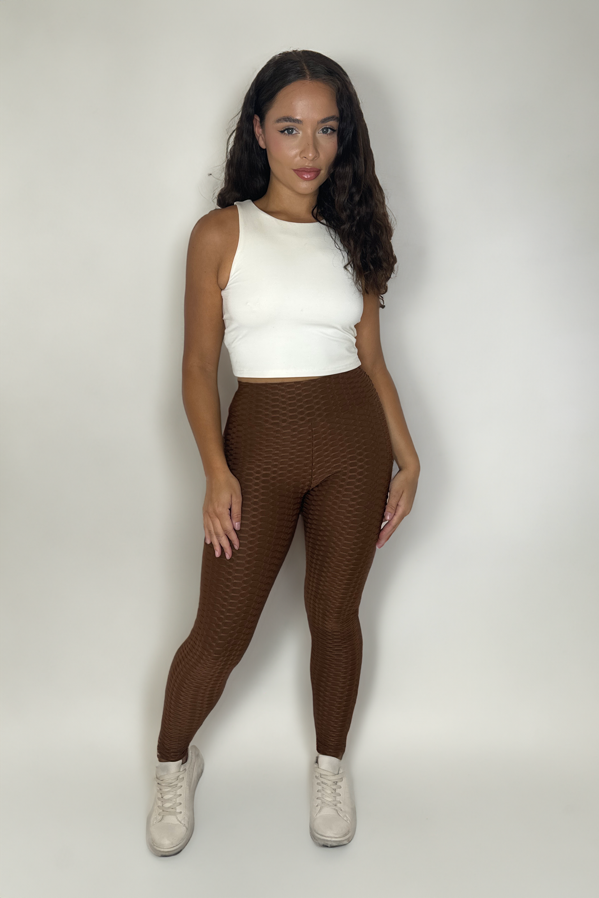 Ruched Textured Stretchty Leggings