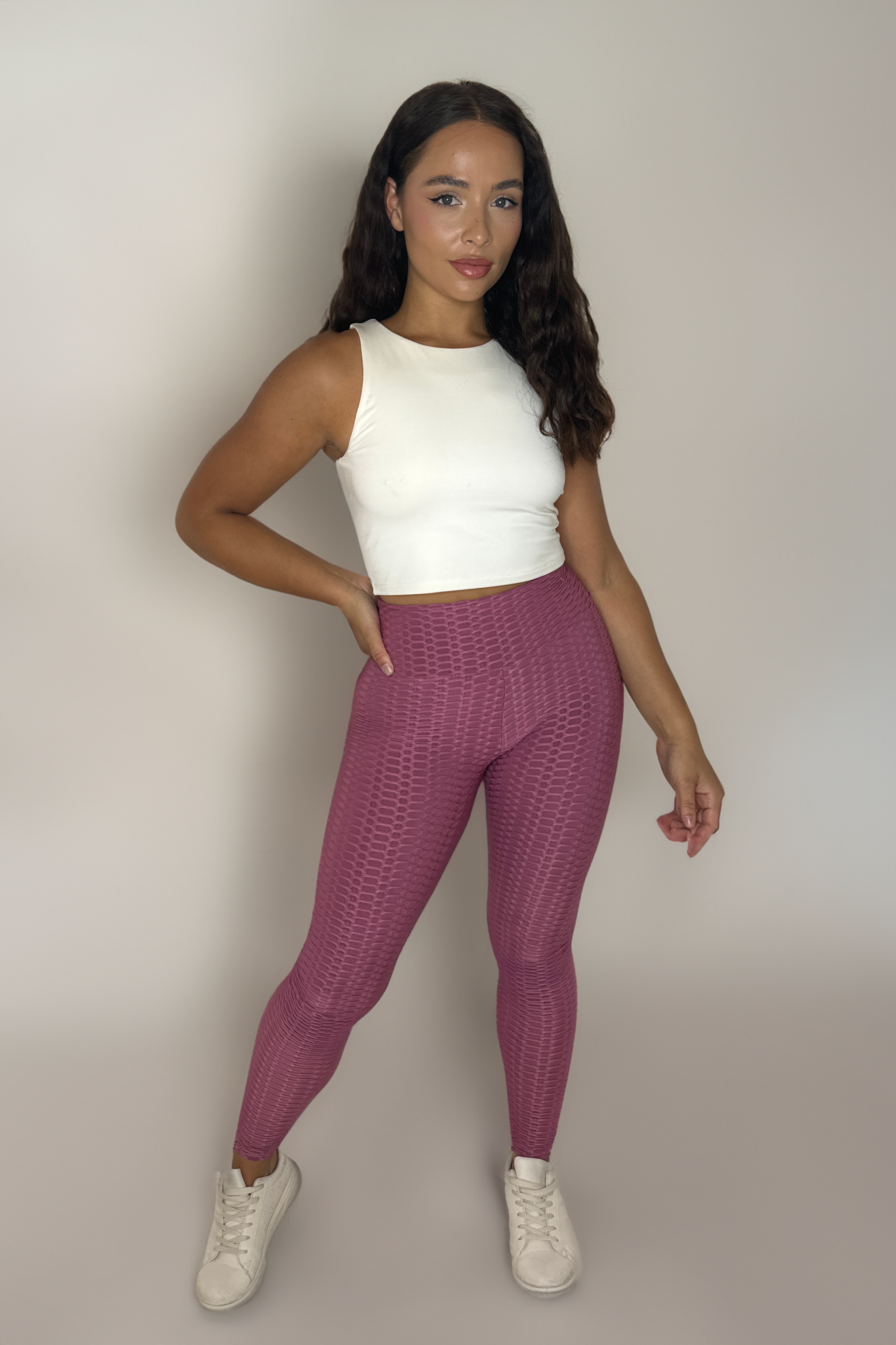 Ruched Textured Stretchty Leggings