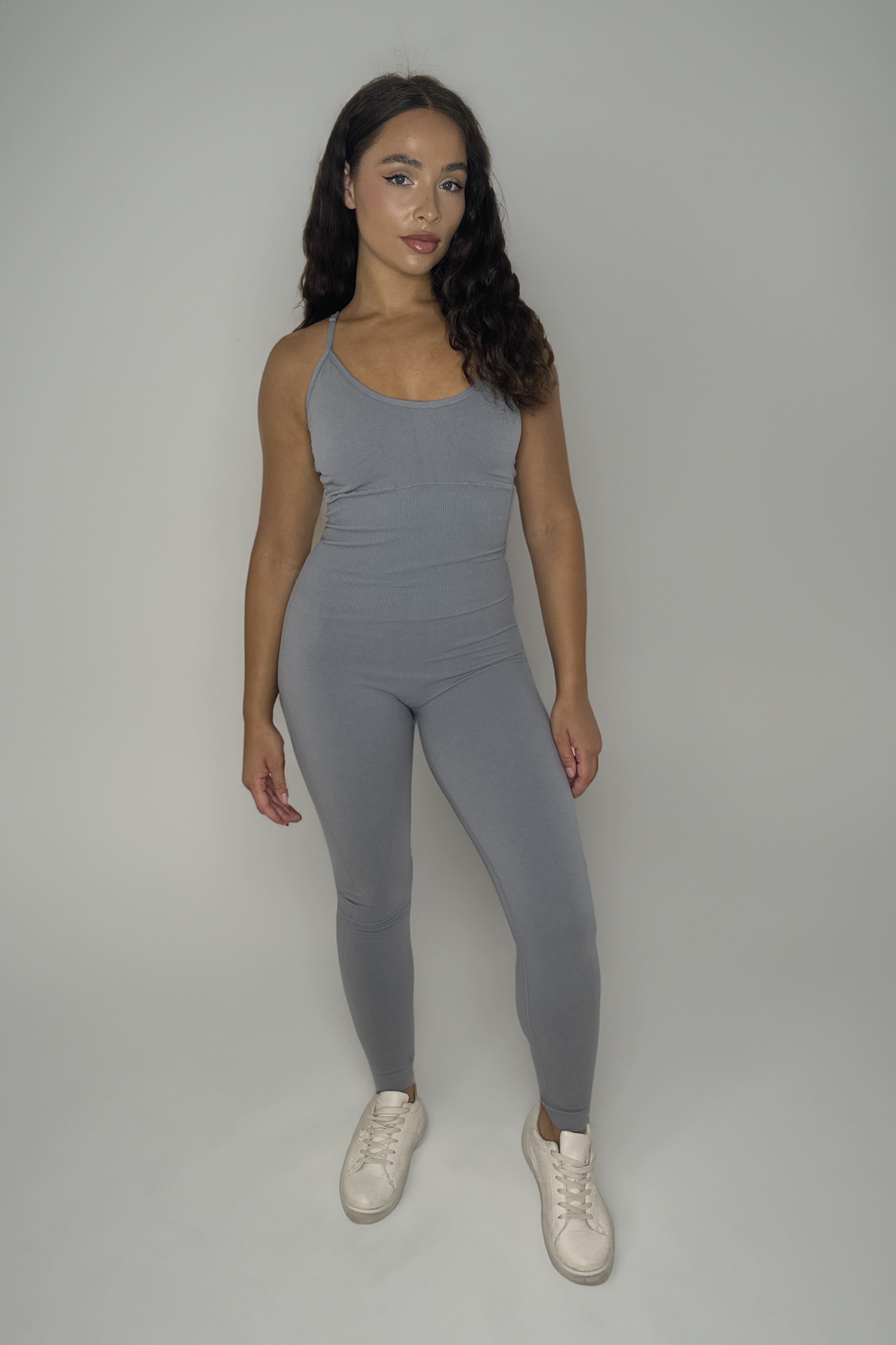 Adjustable Straps Padded Cup Waist Control Full Length Unitard-SinglePrice