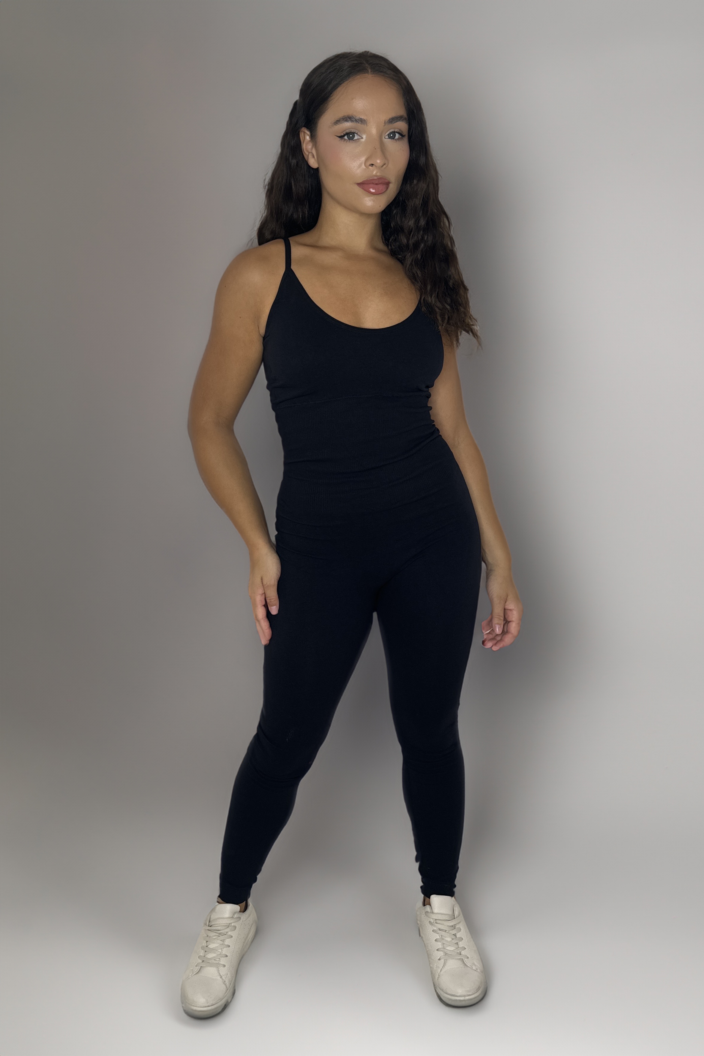 Adjustable Straps Padded Cup Waist Control Full Length Unitard-SinglePrice