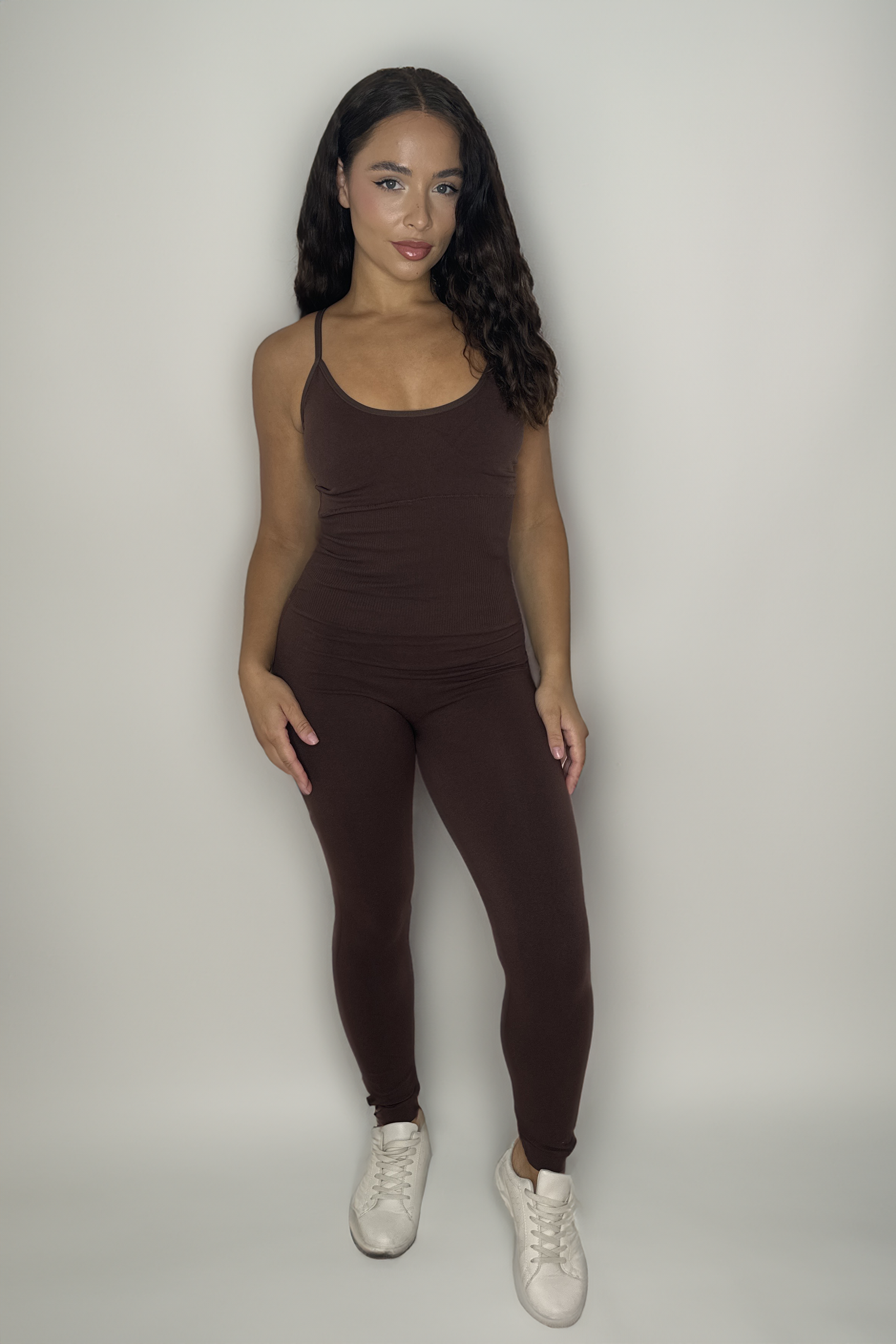 Adjustable Straps Padded Cup Waist Control Full Length Unitard-SinglePrice