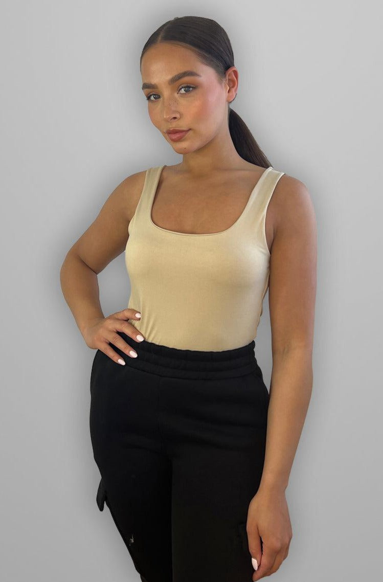 Slinky Scoop Neck Bodysuit-SinglePrice