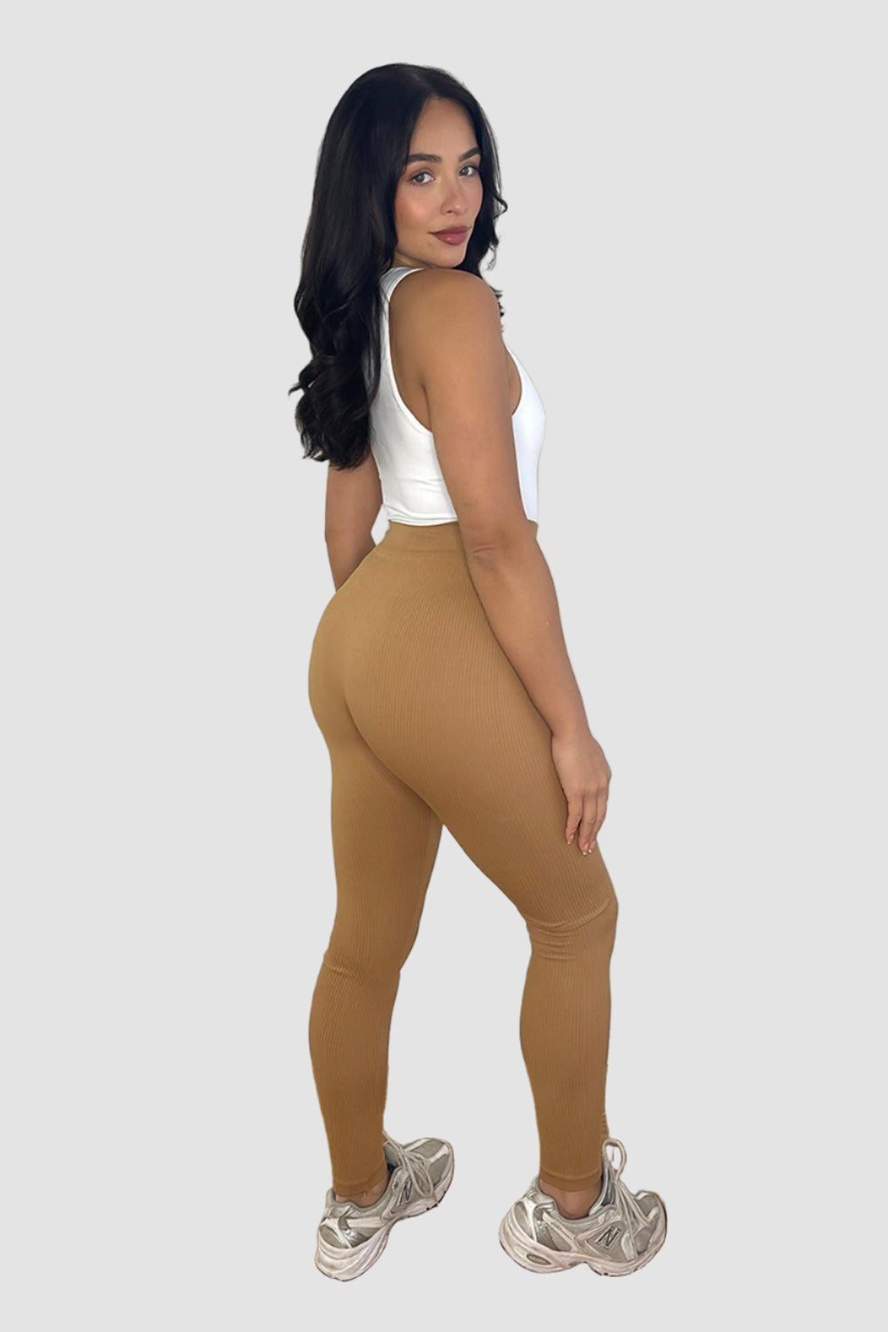 Brown Wide Waistband Tights & Leggings.