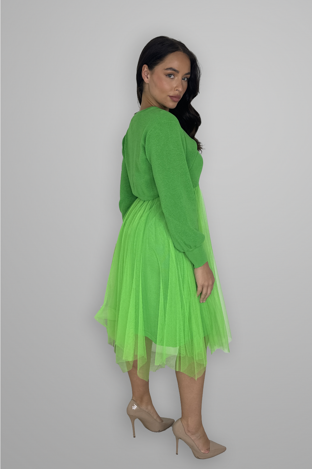 Knitted Tutu Midi Dress And Bolero Jumper Co-ord Set-SinglePrice