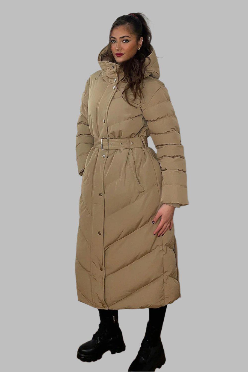 Midi coat with hood online