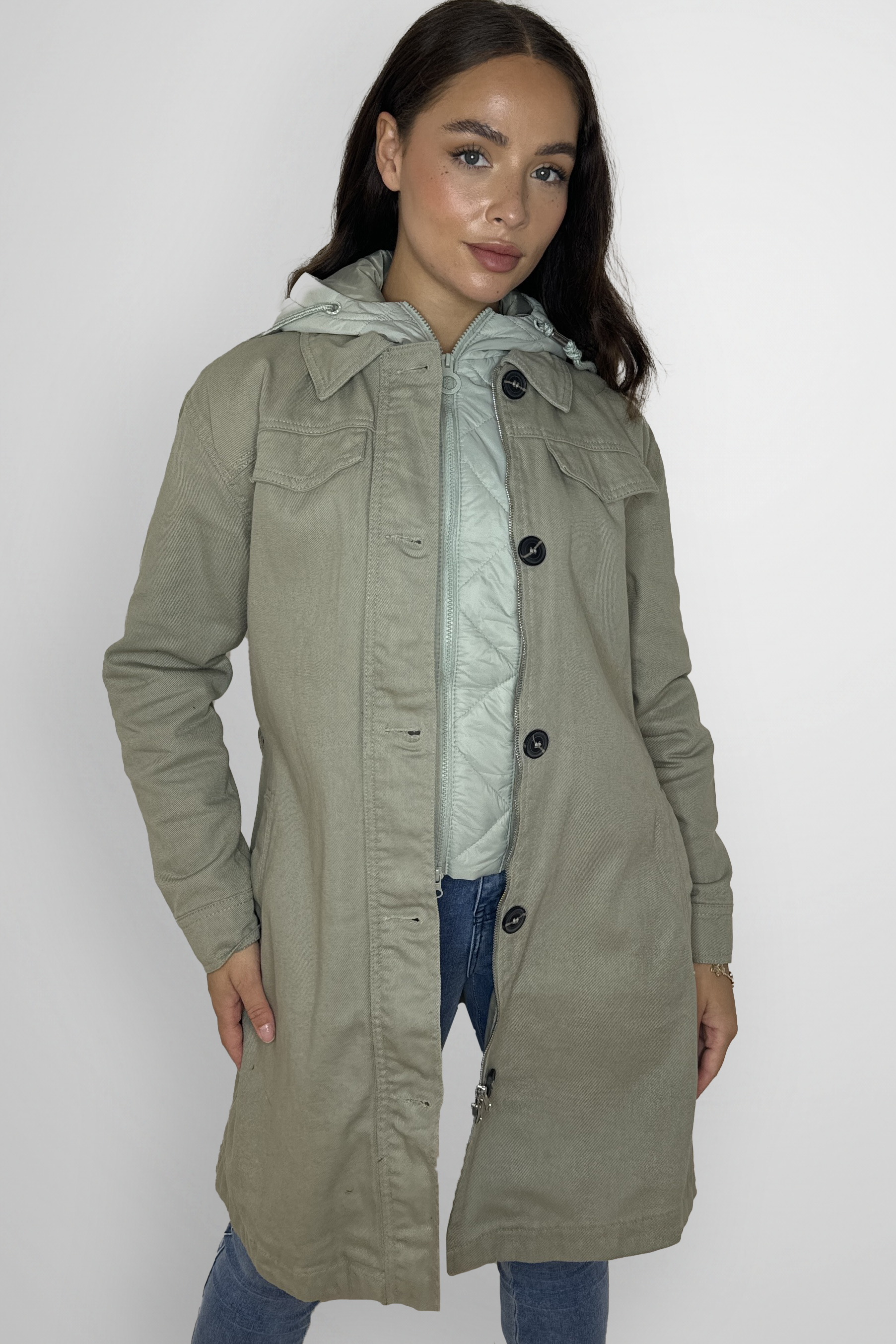 Hooded Military Parka  Jacket