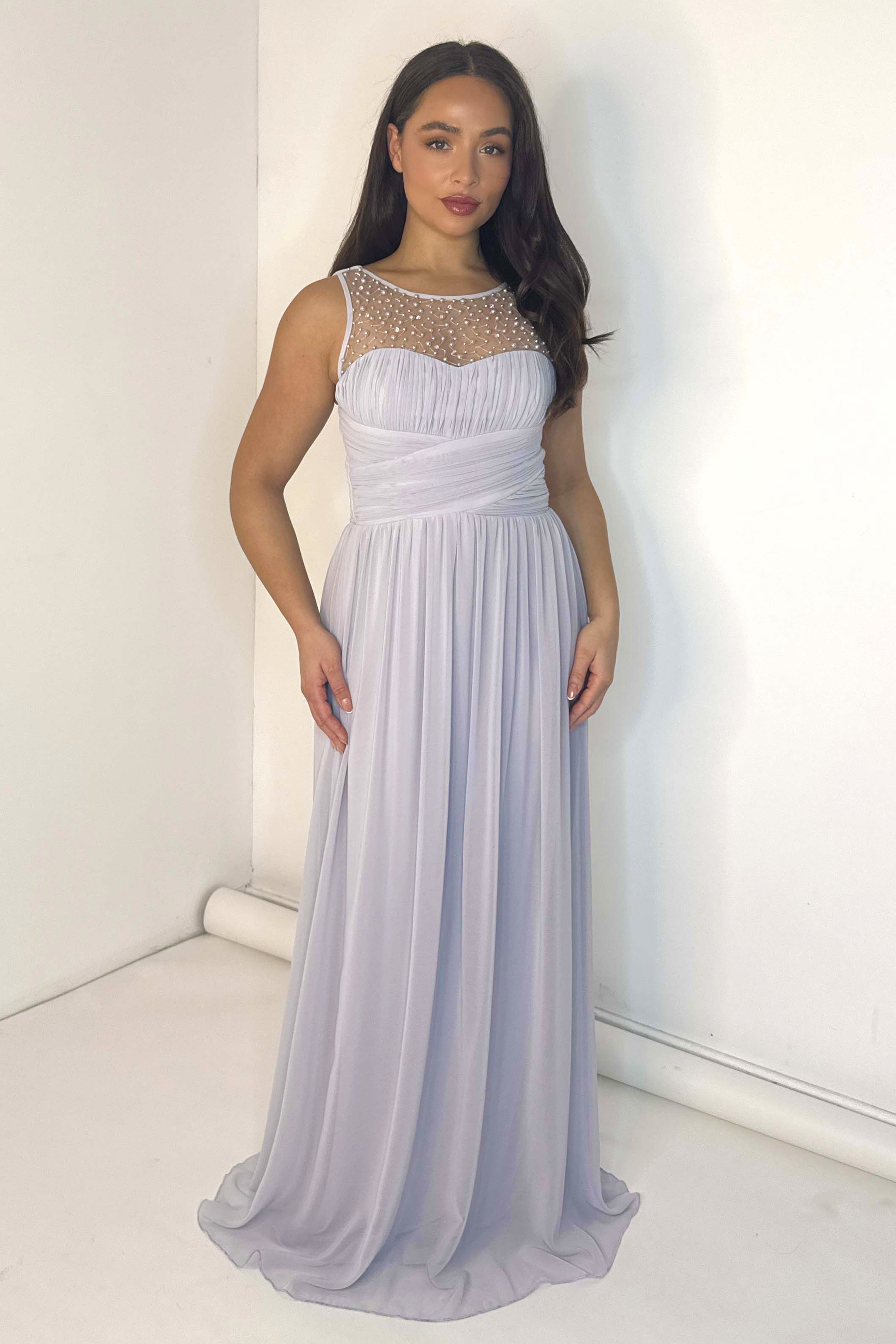 Beaded Extra Long Bridesmaids Dress