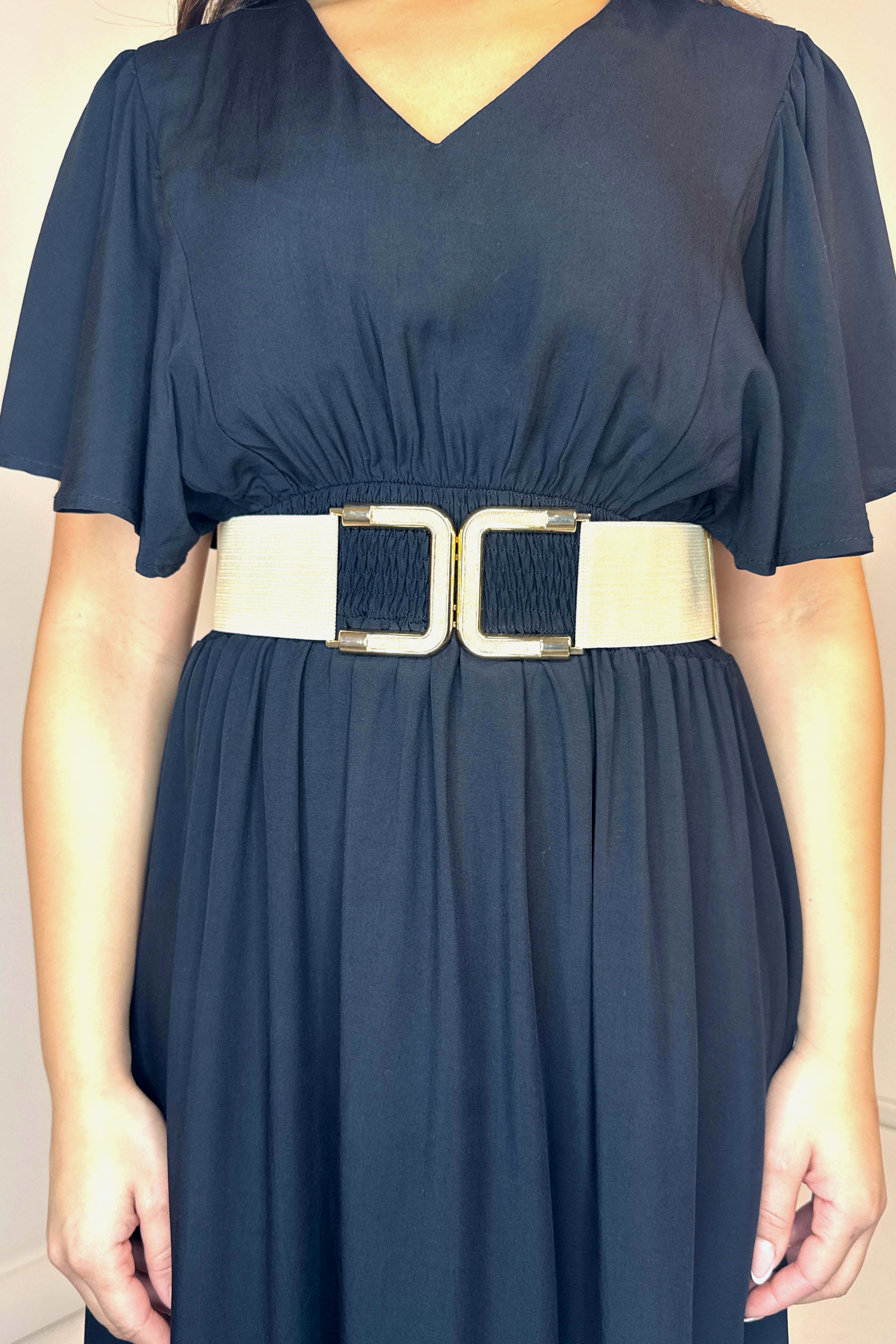 Elasticated Expandable Large Buckle Belt