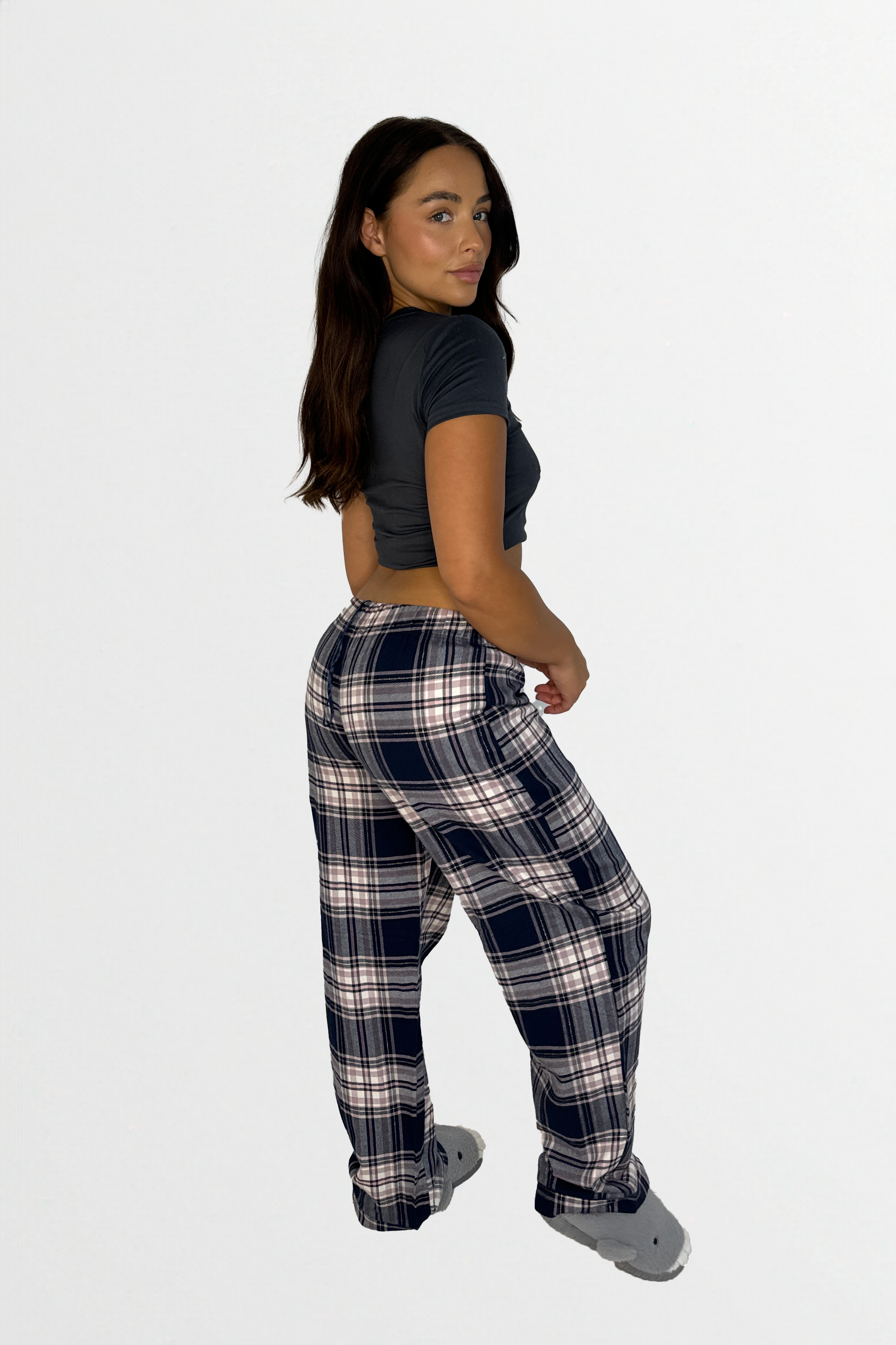 Cotton Blend Tartan Pattern Soft Pyjama Bottoms-SinglePrice