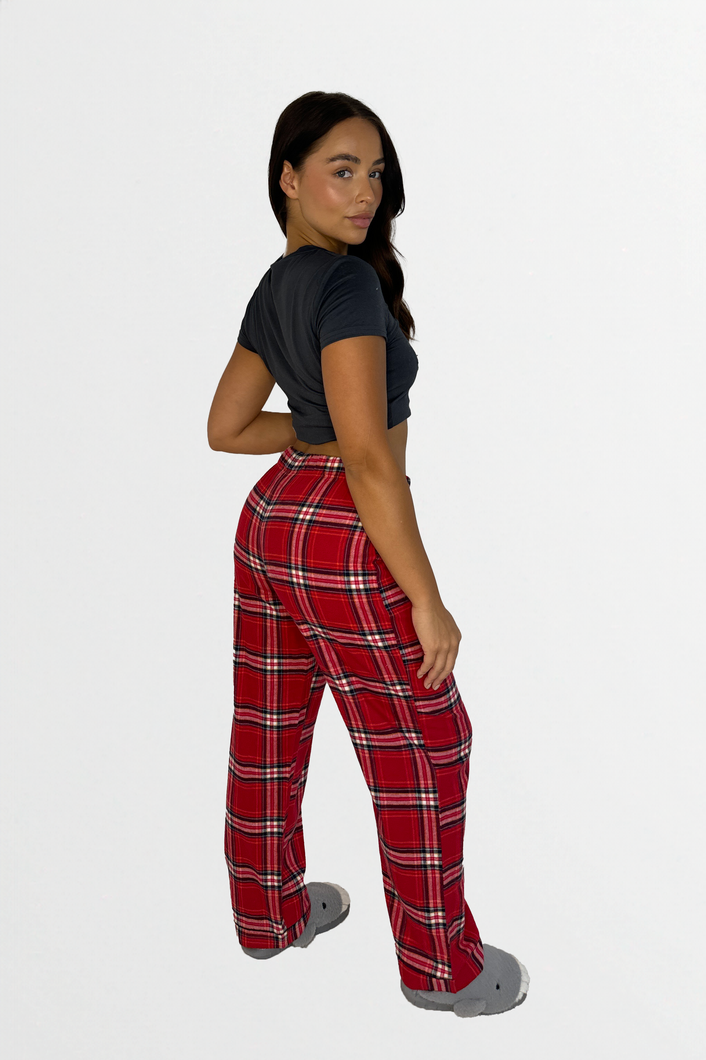 Cotton Blend Tartan Pattern Soft Pyjama Bottoms-SinglePrice