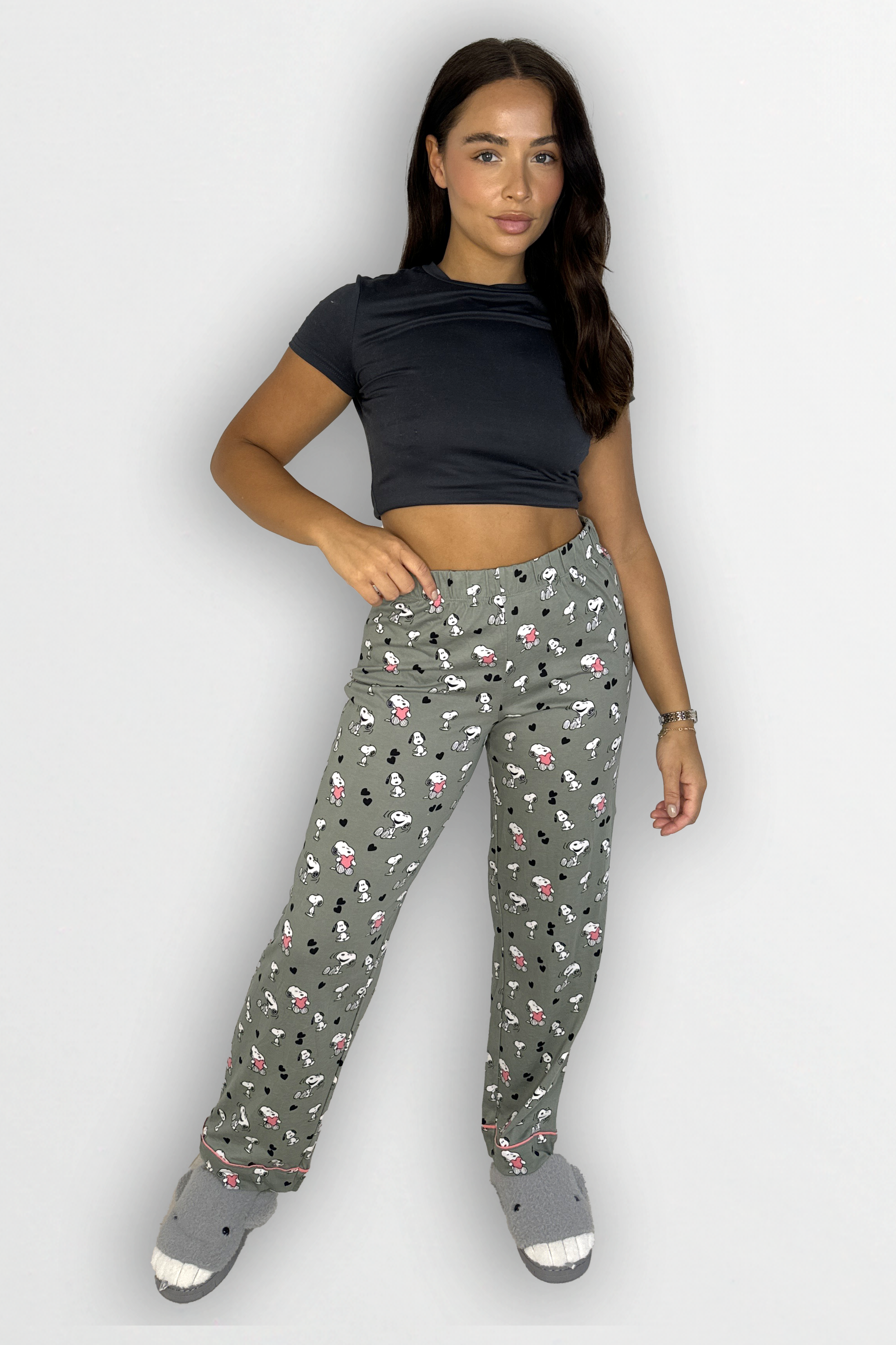 Printed Elasticated Waist Cotton Pyjama Bottoms-SinglePrice